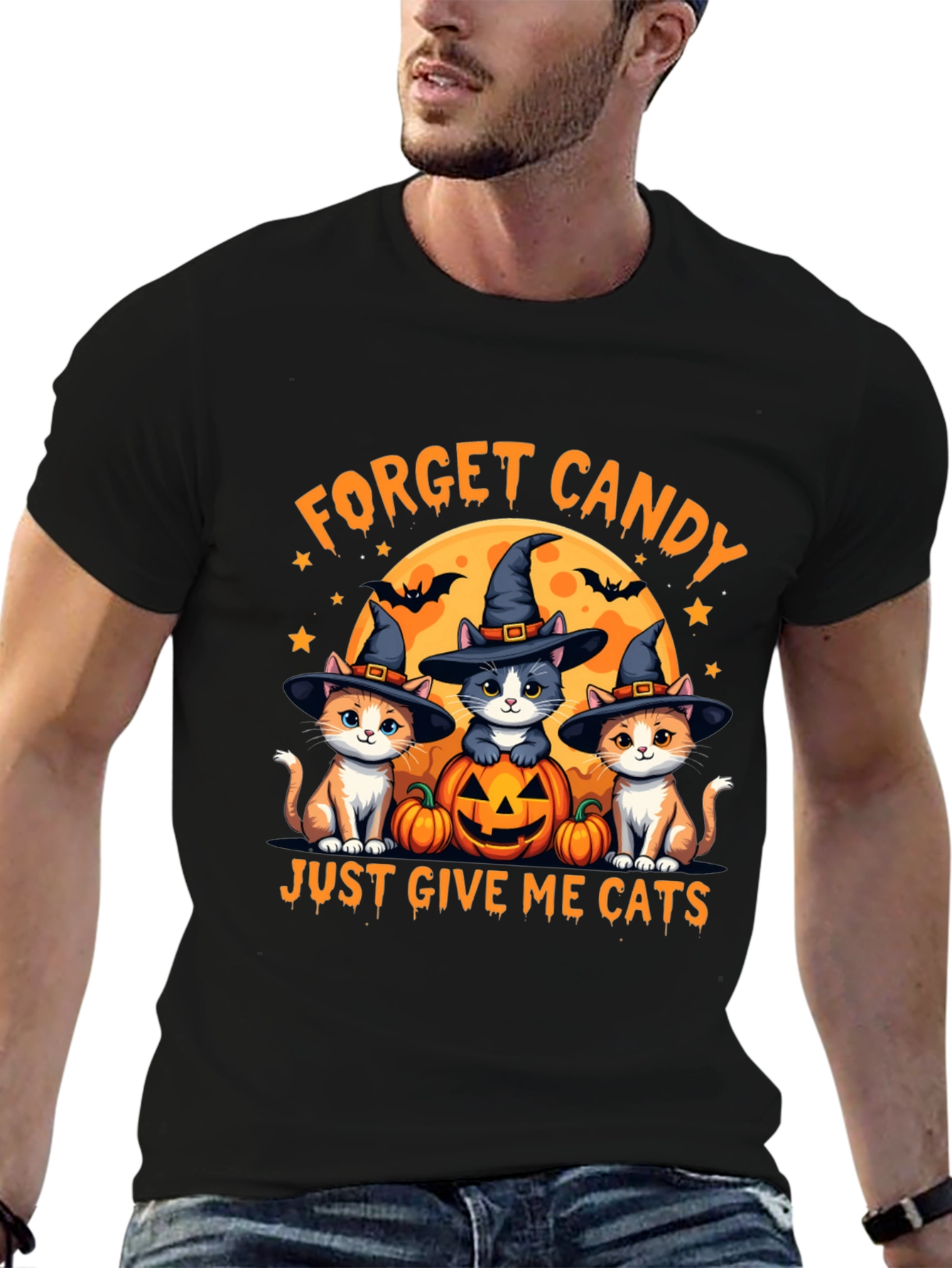 Forget Candy Give Me Cats Halloween T-Shirt