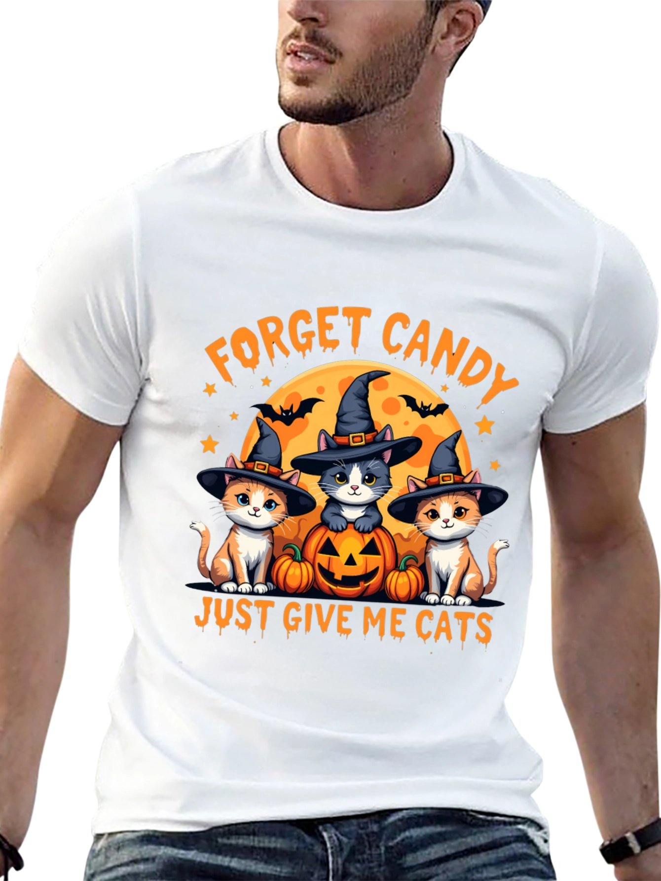 Forget Candy Give Me Cats Halloween T-Shirt
