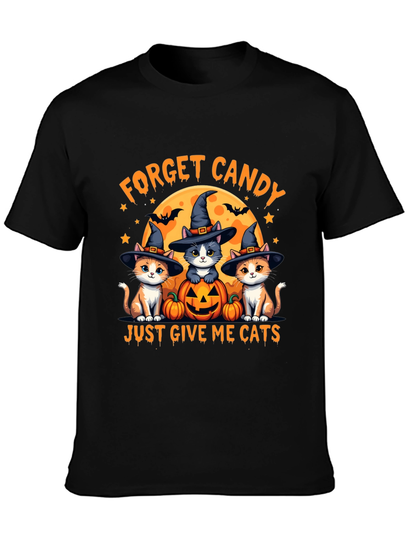 Forget Candy Give Me Cats Halloween T-Shirt