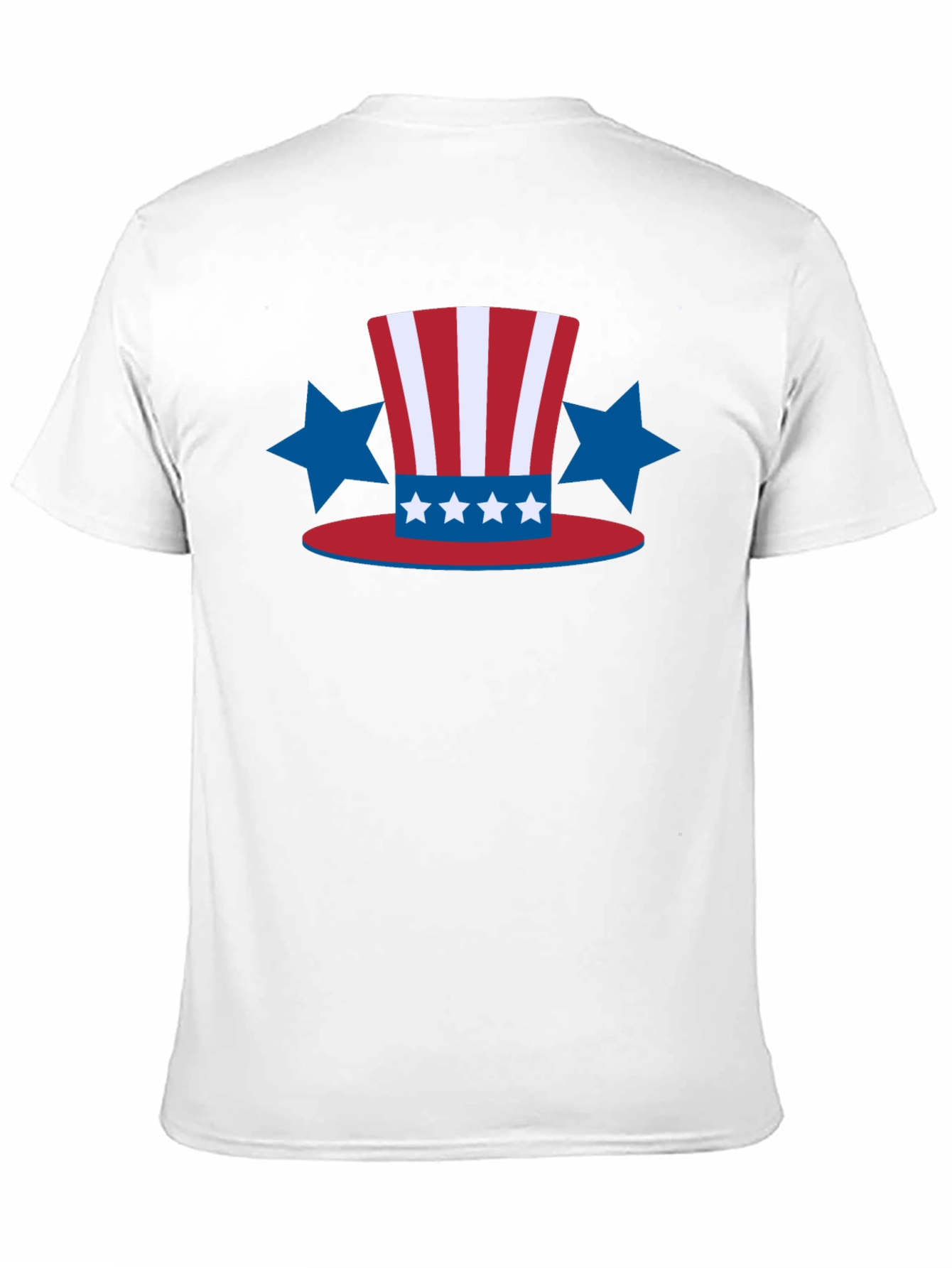 Patriotic Hat Stars Black T-Shirt