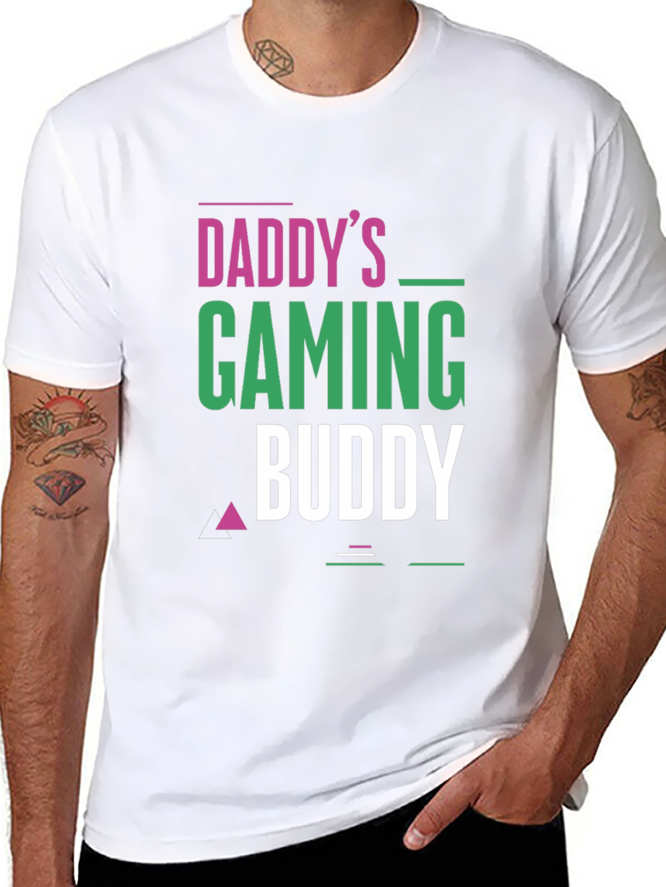 Daddys Gaming Buddy Black T-Shirt