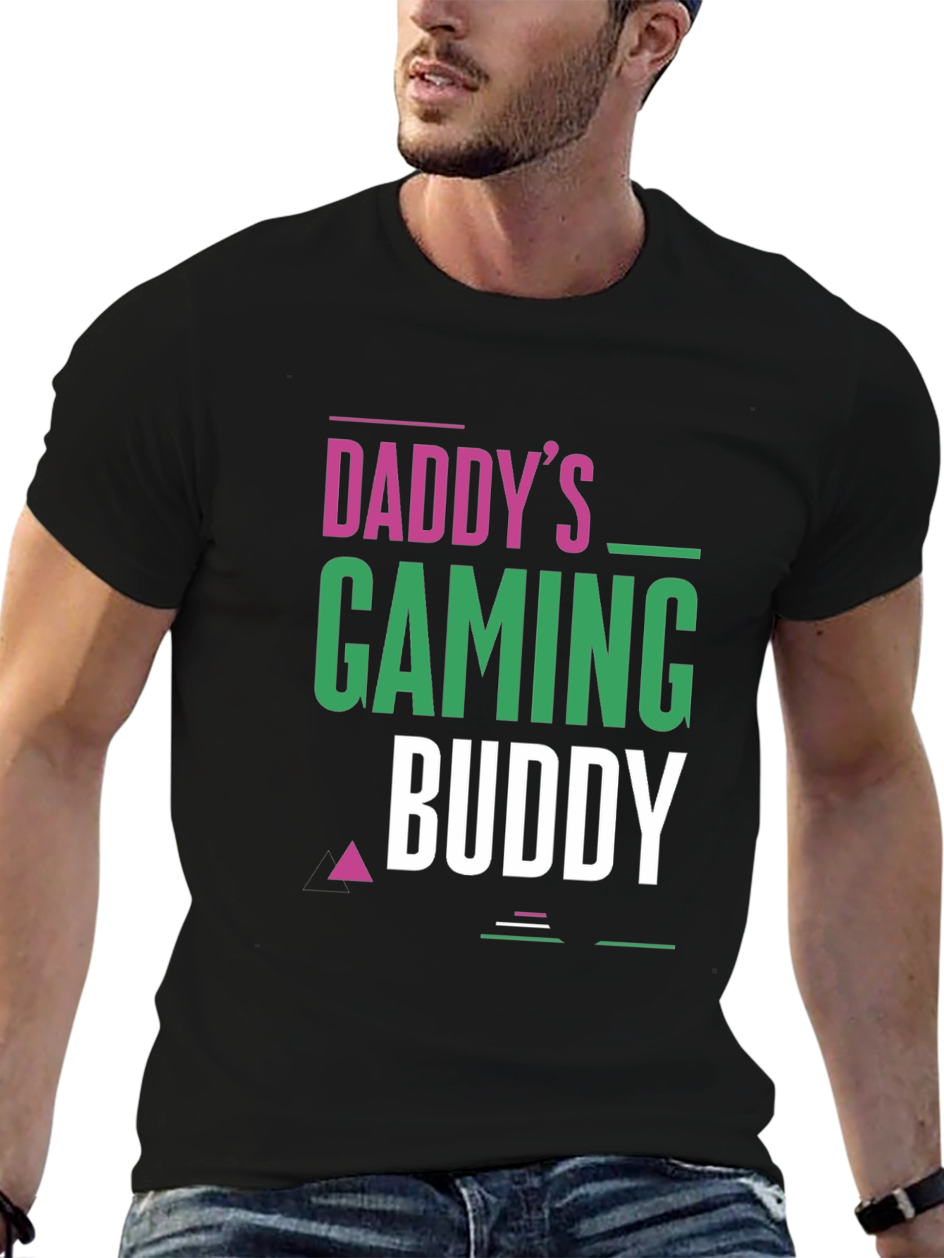Daddys Gaming Buddy Black T-Shirt