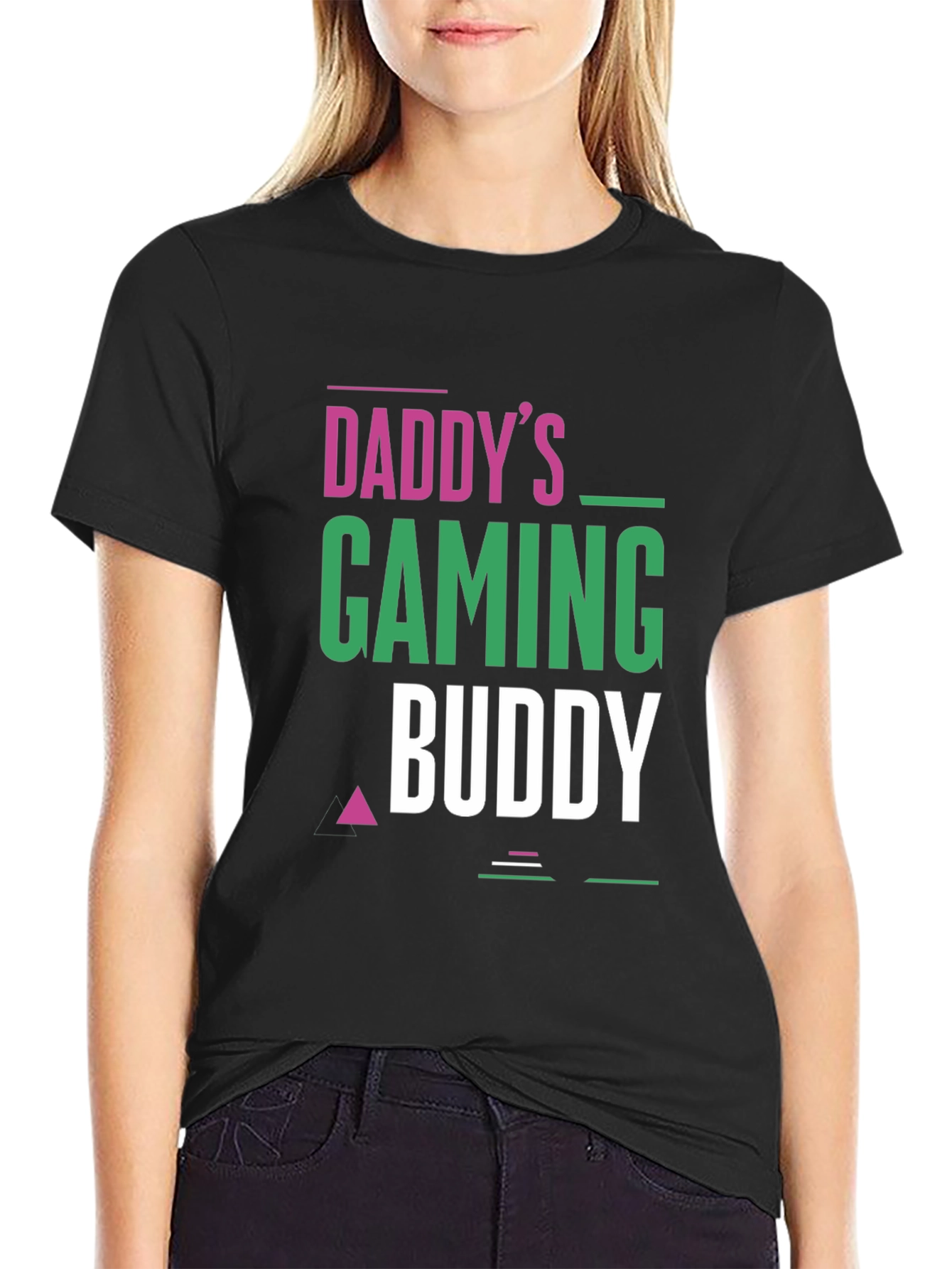 Daddys Gaming Buddy Black T-Shirt