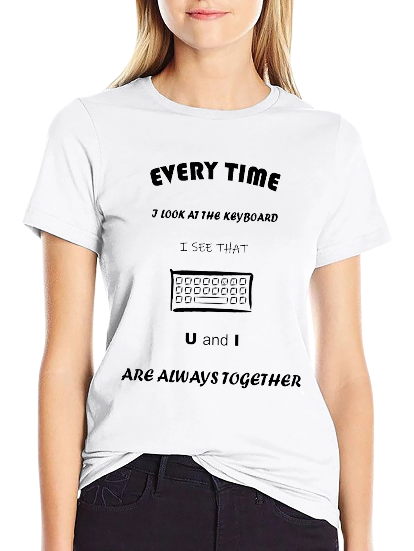 U and I Keyboard T-Shirt - Always Together!