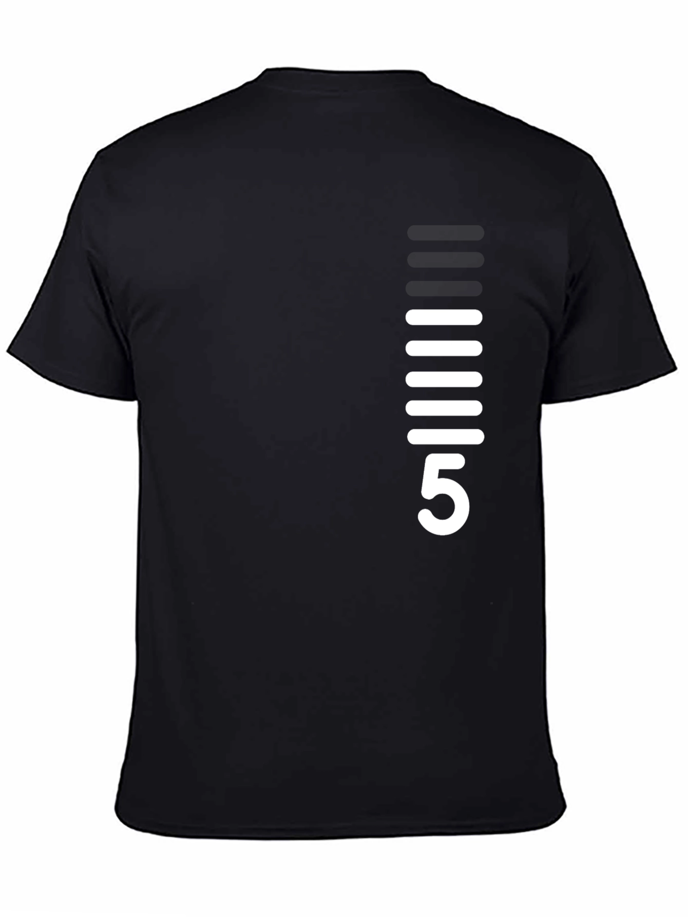 Modern Black T-Shirt with White Graphic