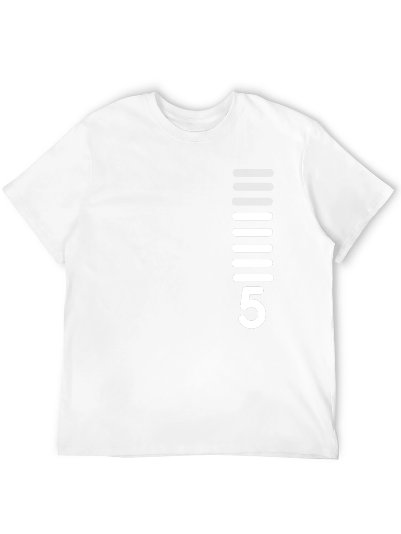 Modern Black T-Shirt with White Graphic