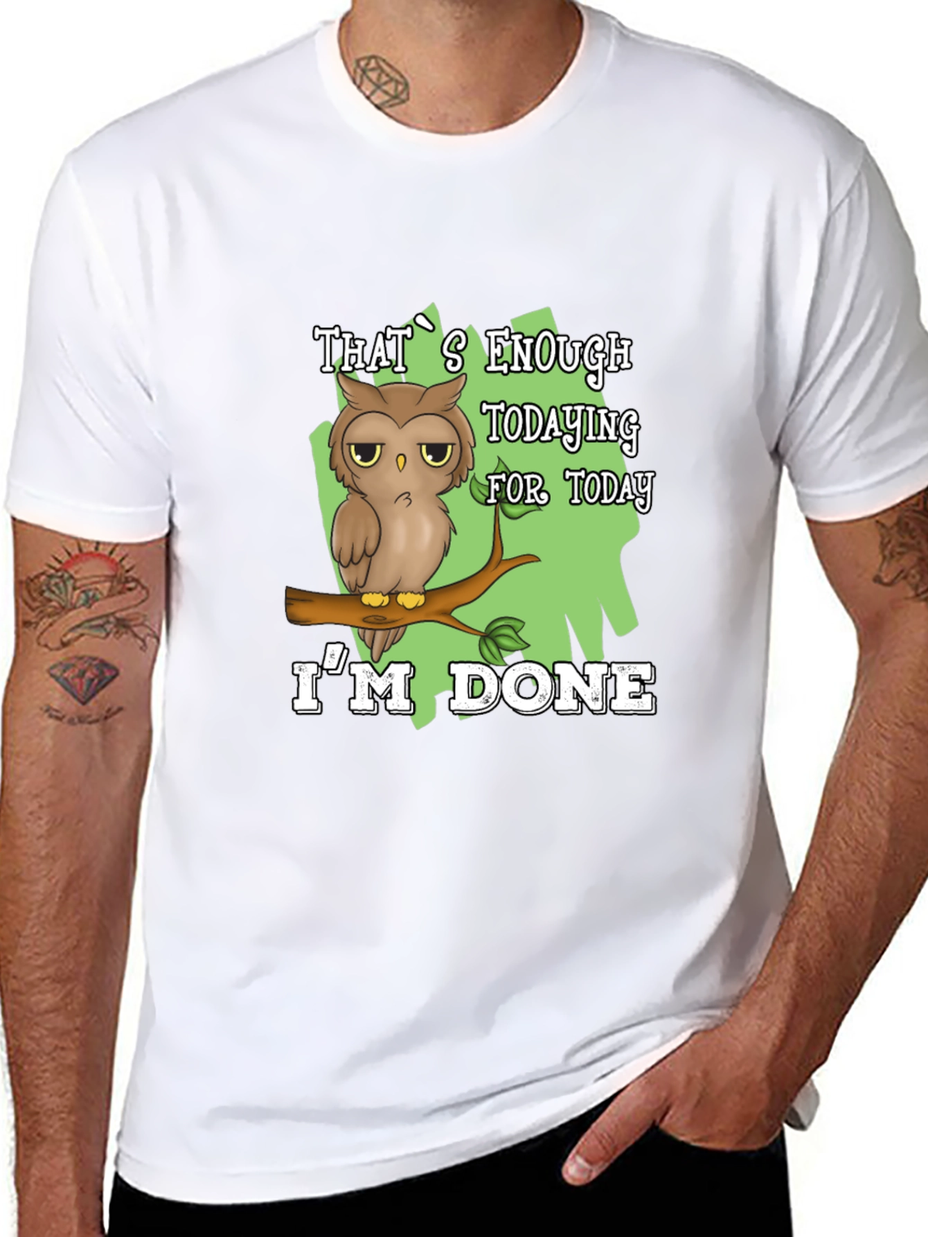 Funny Owl Im Done T-Shirt