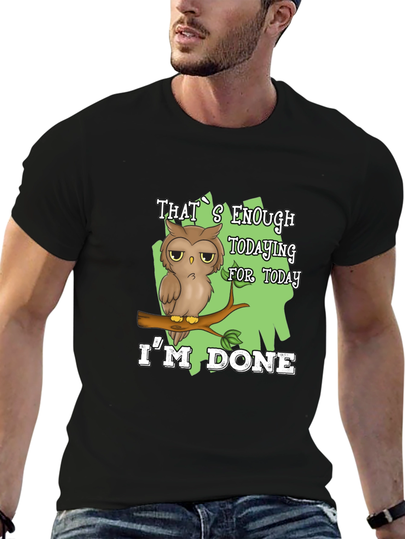 Funny Owl Im Done T-Shirt