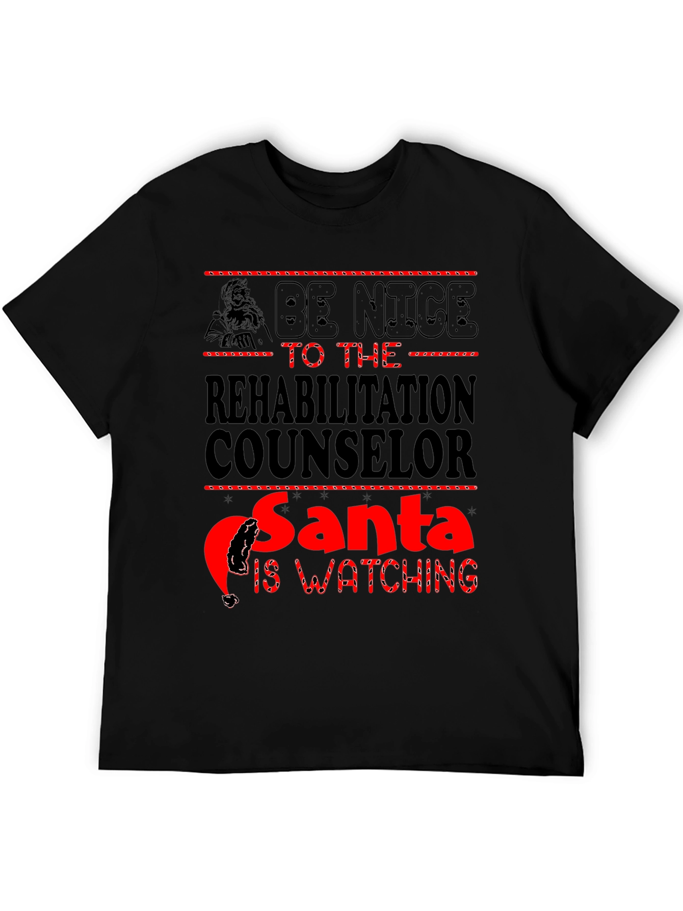 Rehabilitation Counselor Santa Watching T-Shirt