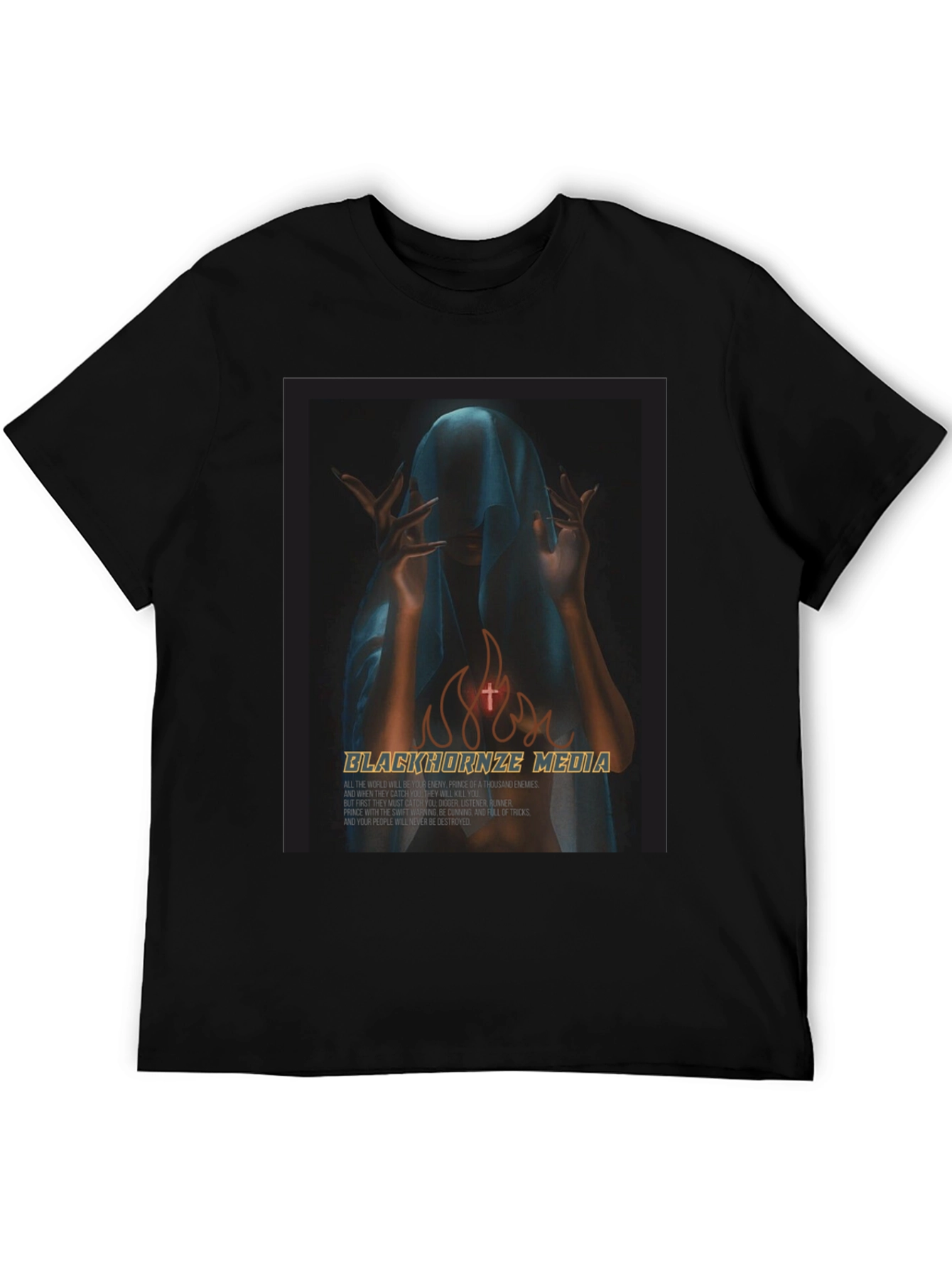 Black Graphic Tee - Blackhornze Media Print