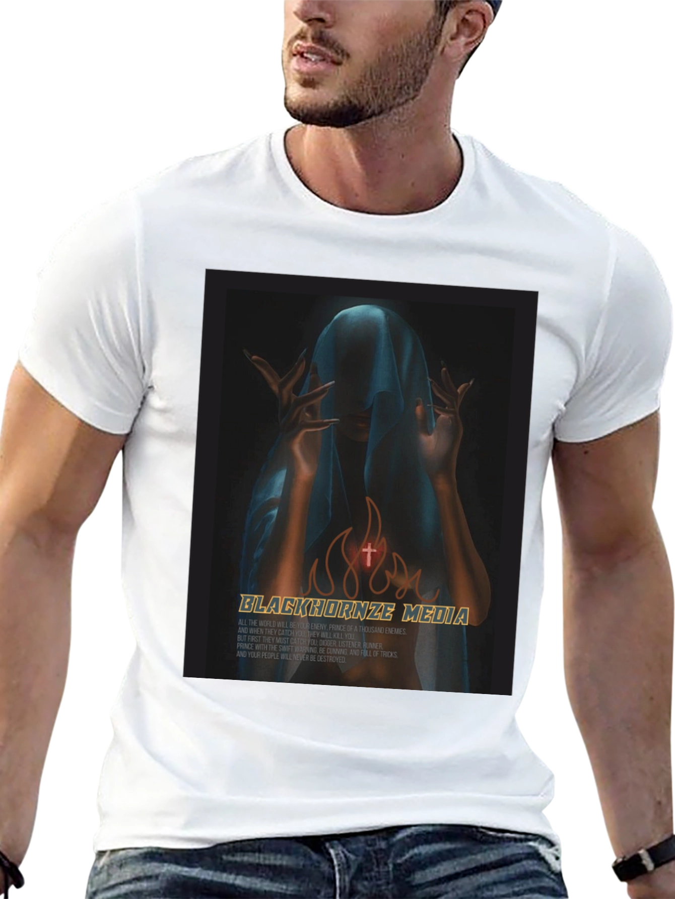 Black Graphic Tee - Blackhornze Media Print