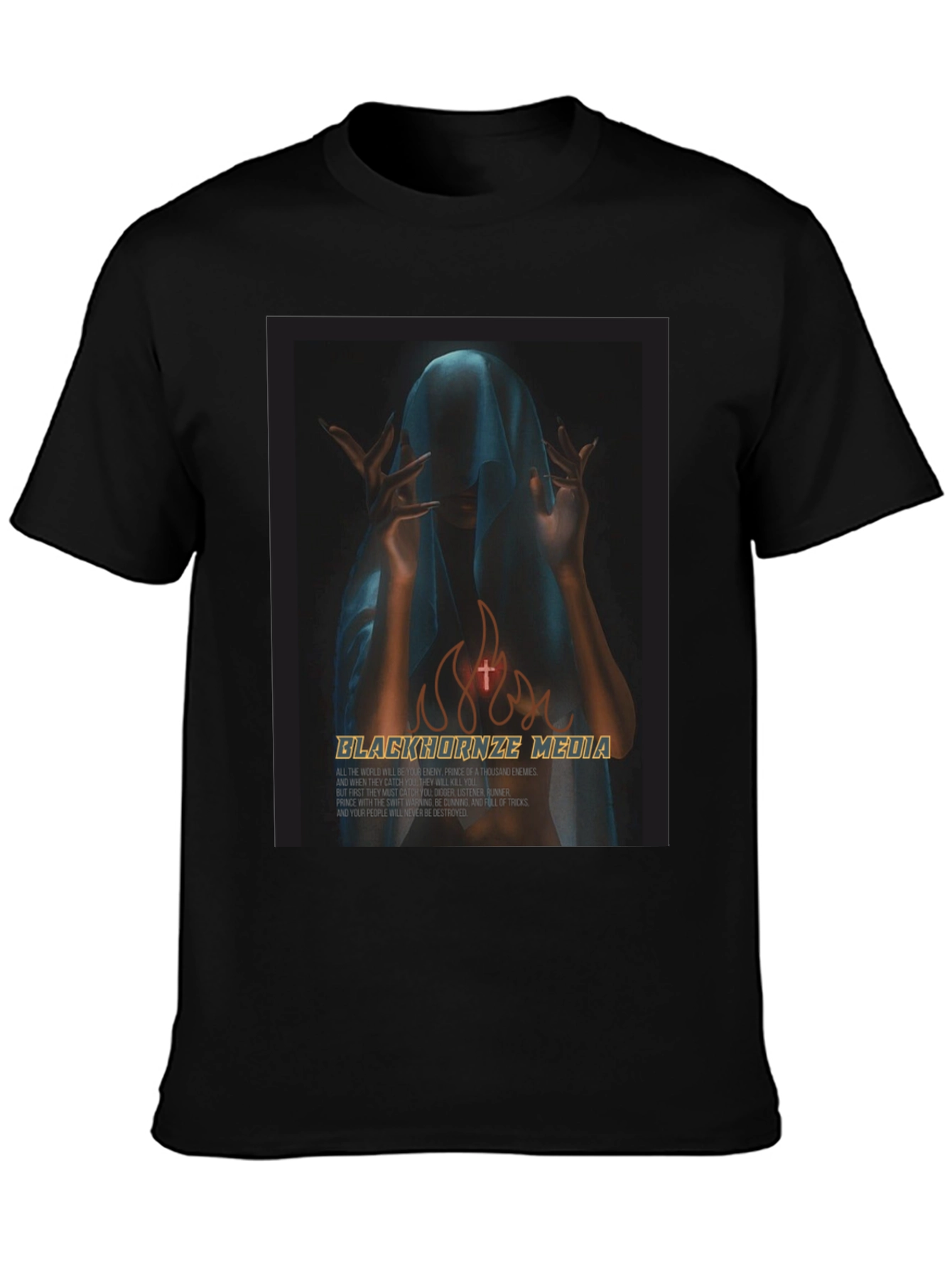 Black Graphic Tee - Blackhornze Media Print