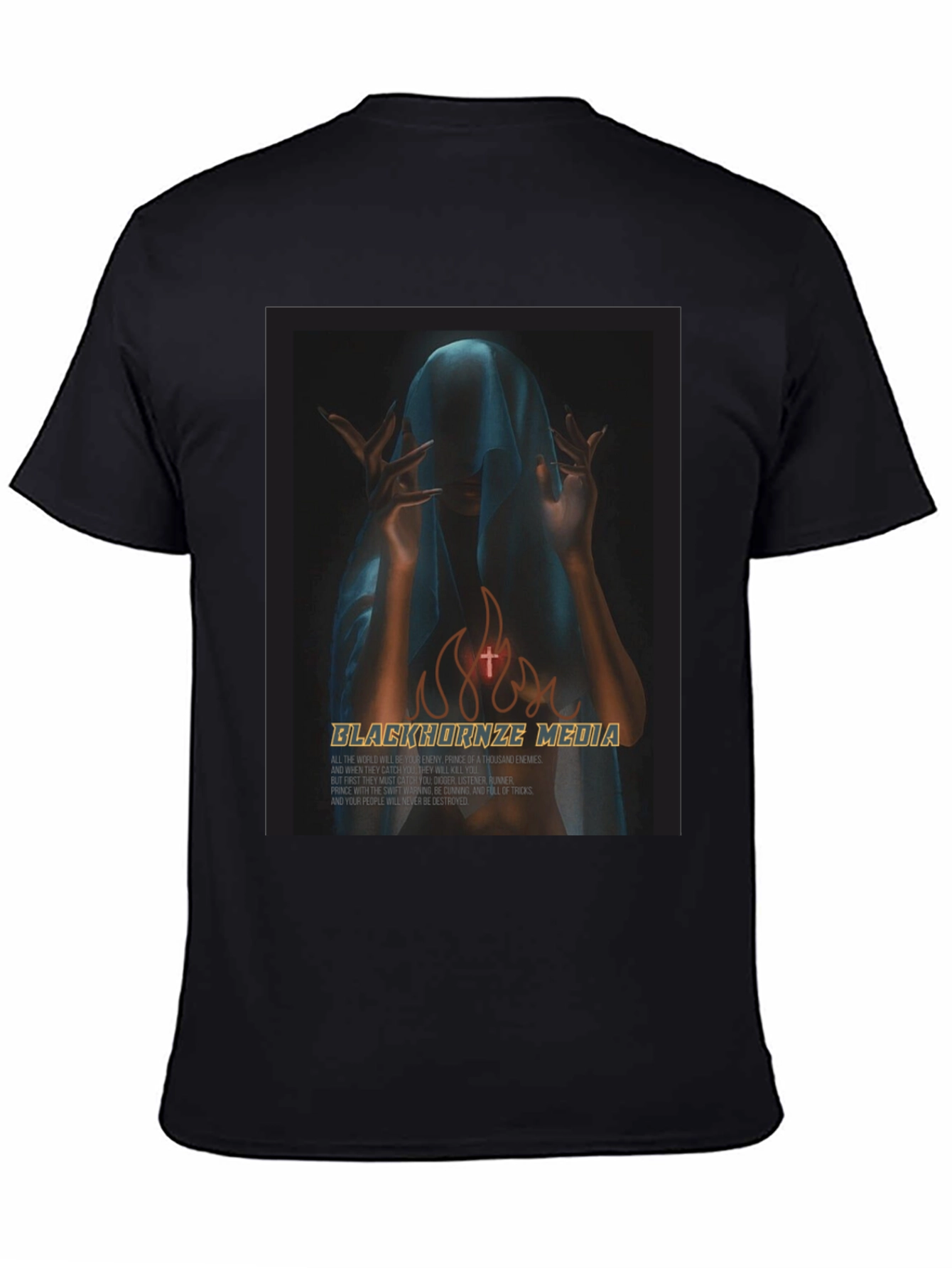 Black Graphic Tee - Blackhornze Media Print