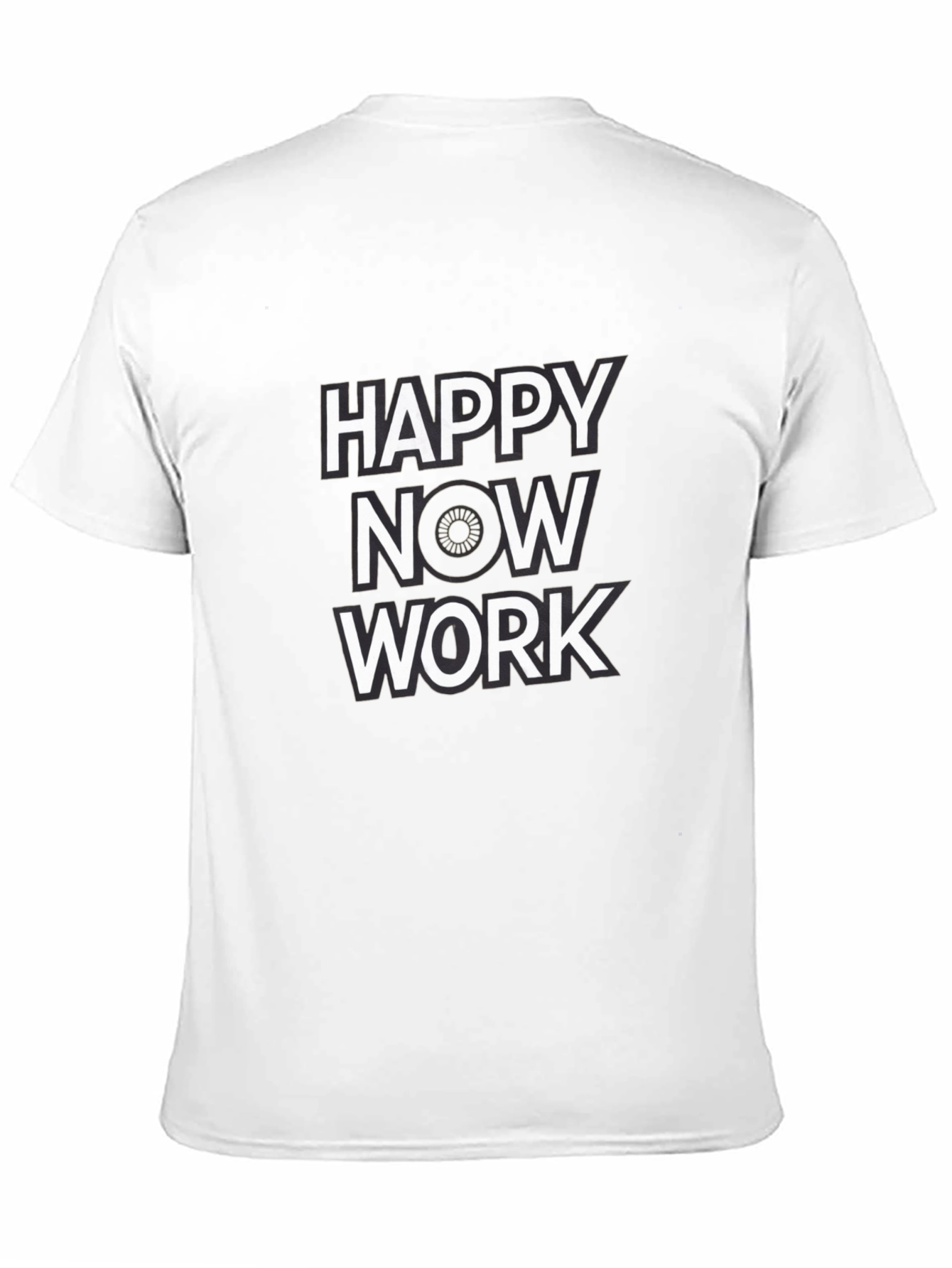 Happy Now Work Black Graphic Tee