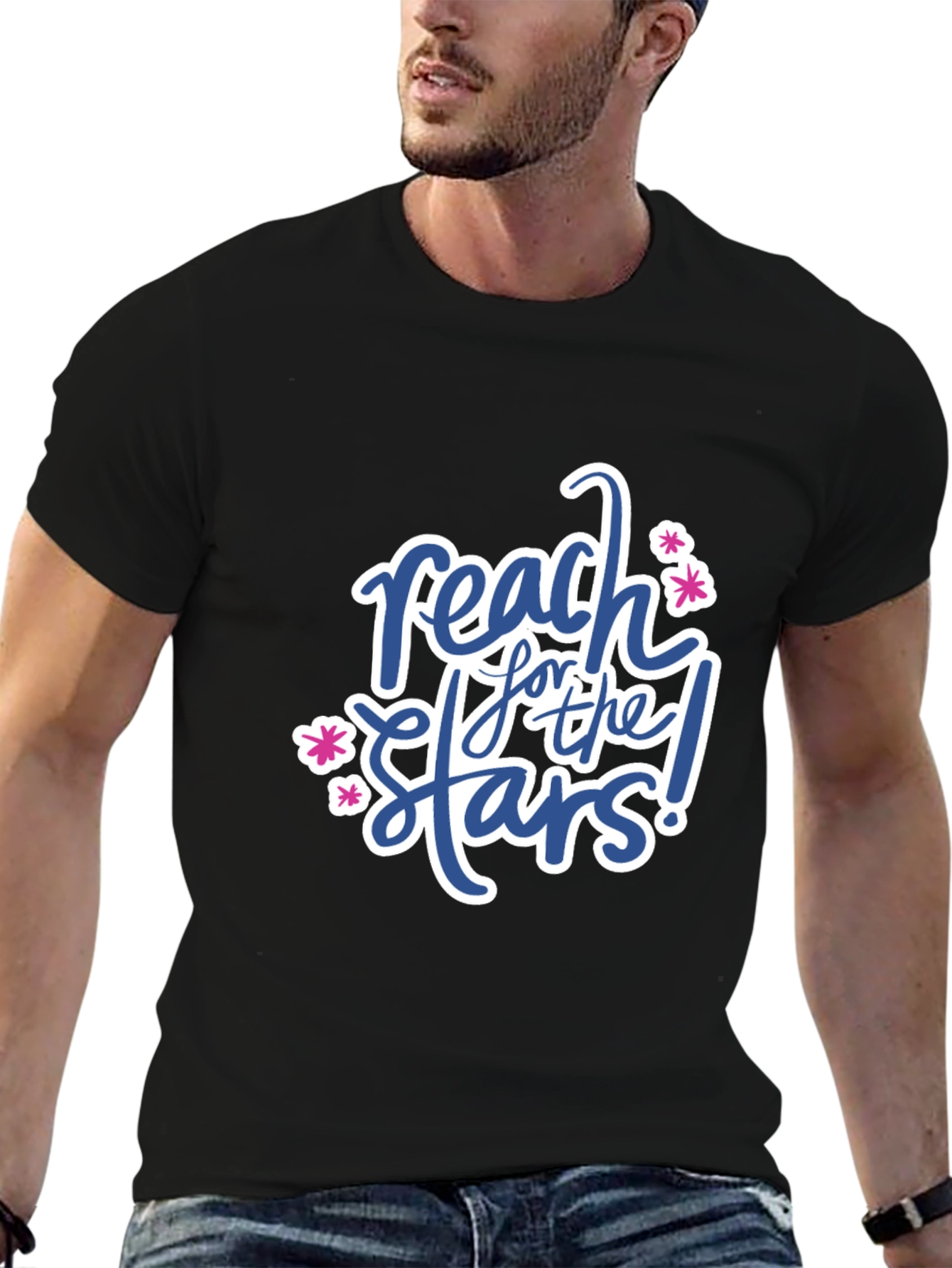 Reach For The Stars Graphic Tee - Black
