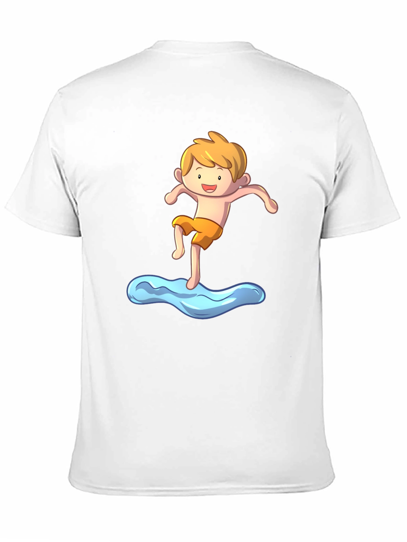 Boy Cartoon Graphic Black T-Shirt