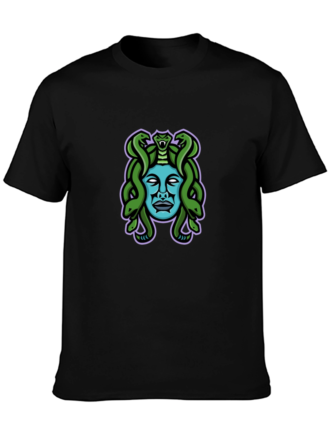 Medusa Graphic Tee - Black Cotton Blend