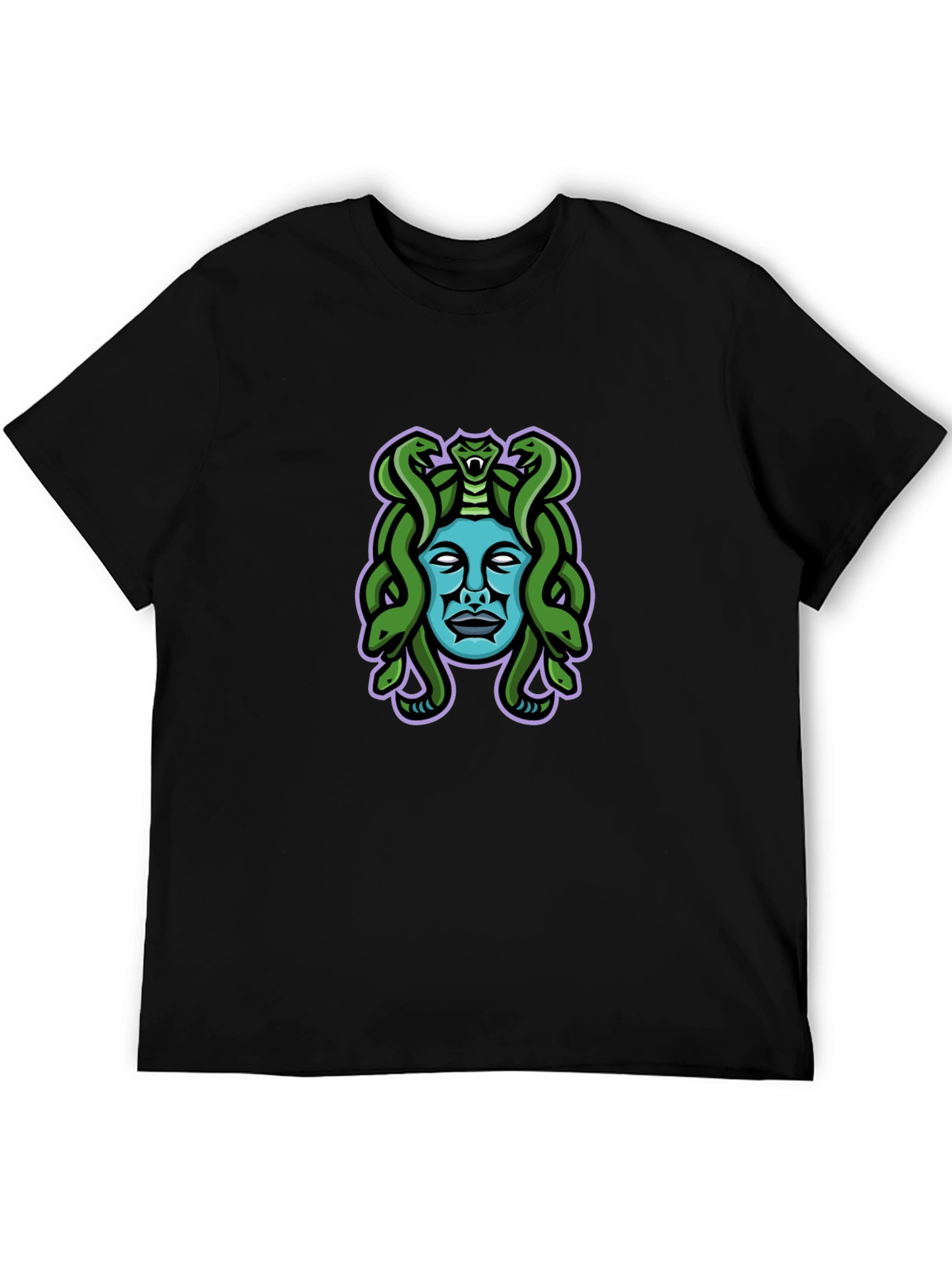 Medusa Graphic Tee - Black Cotton Blend