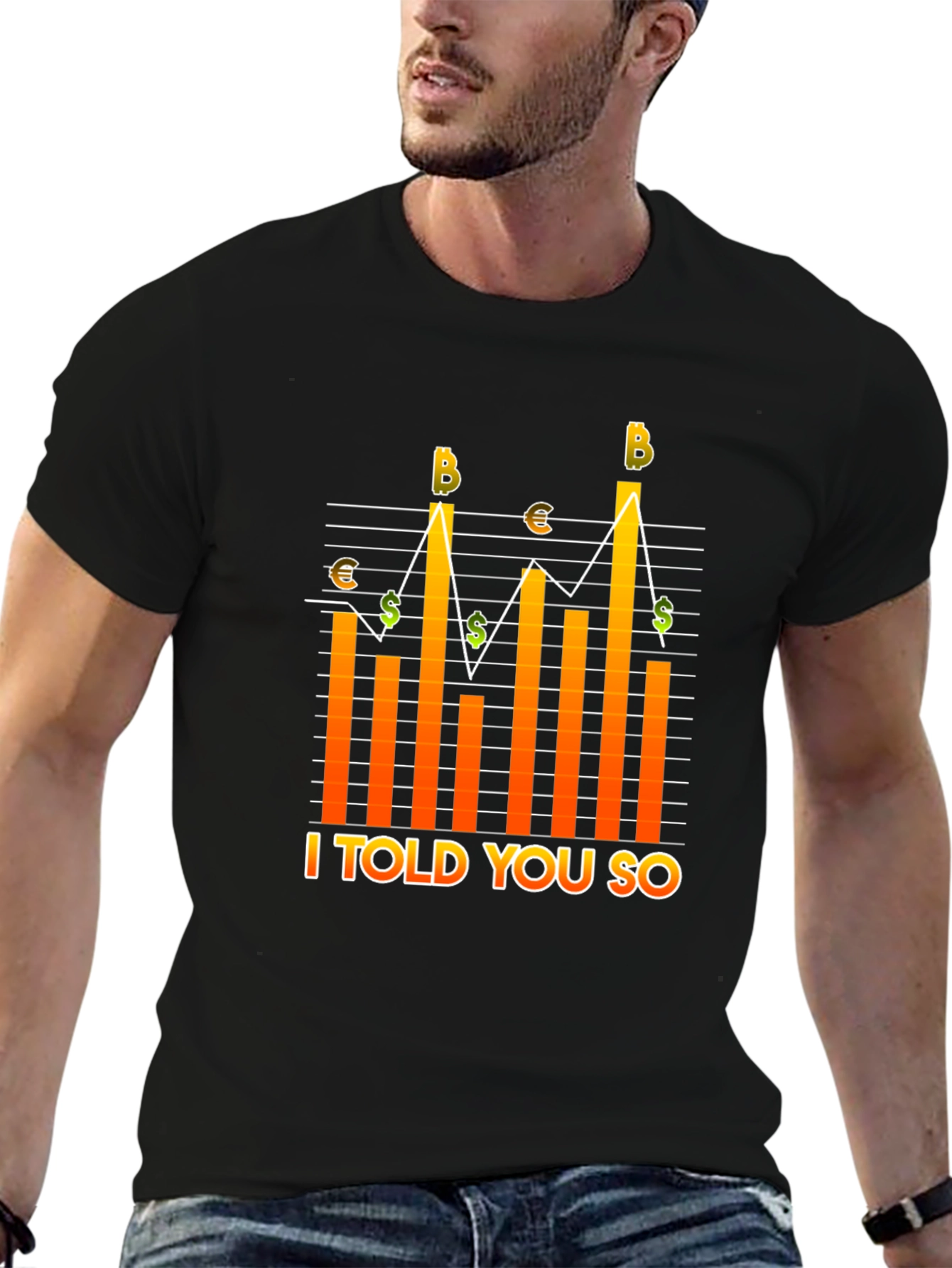 Crypto I Told You So Black Graphic Tee