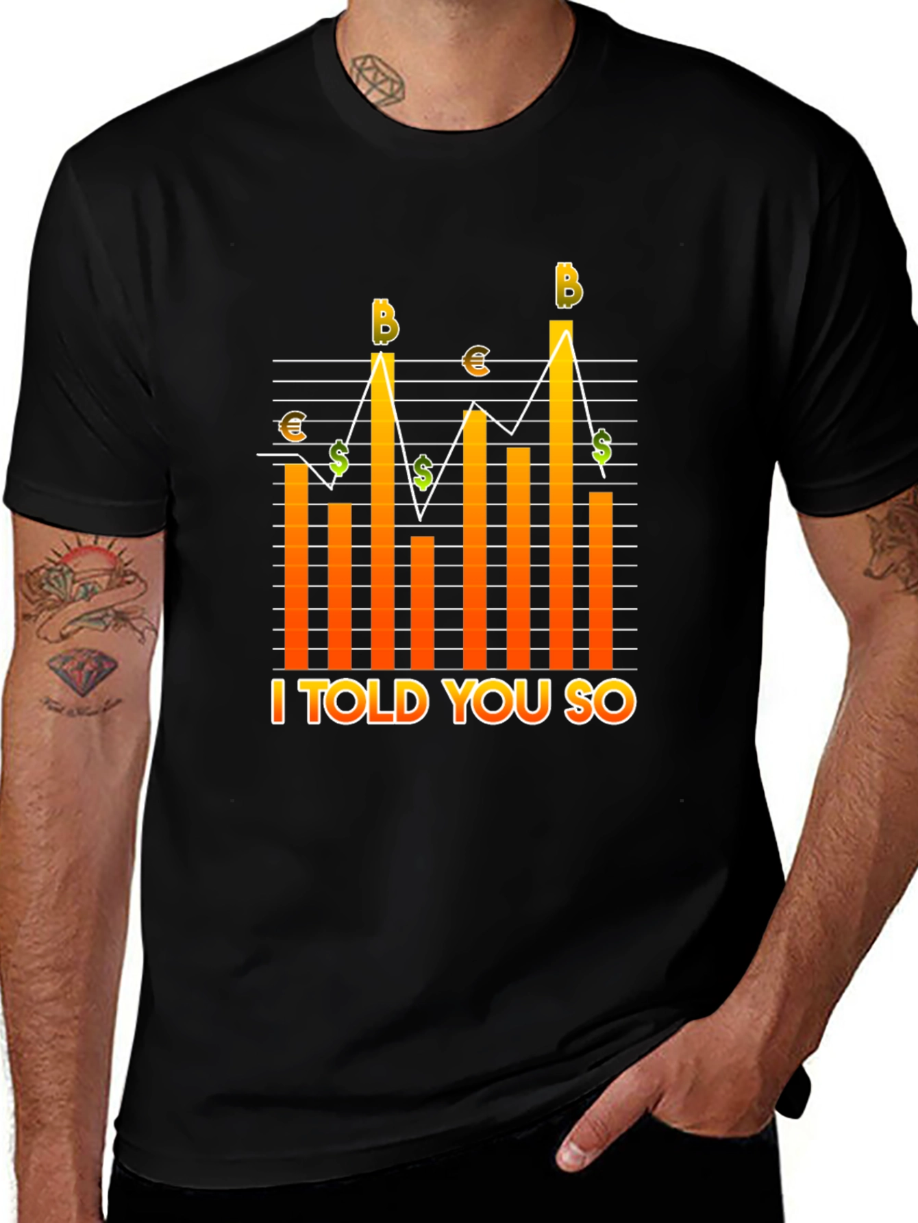 Crypto I Told You So Black Graphic Tee