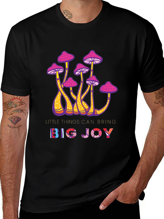 Mushroom Graphic Tee - Little Things Bring Big Joy T-Shirt