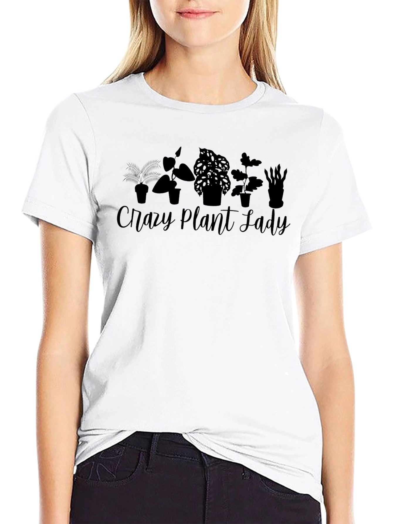 Crazy Plant Lady Graphic Tee - Black