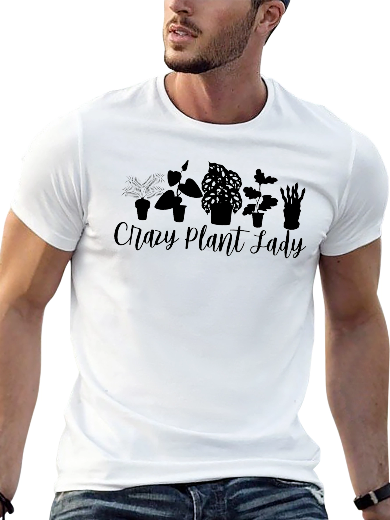 Crazy Plant Lady Graphic Tee - Black