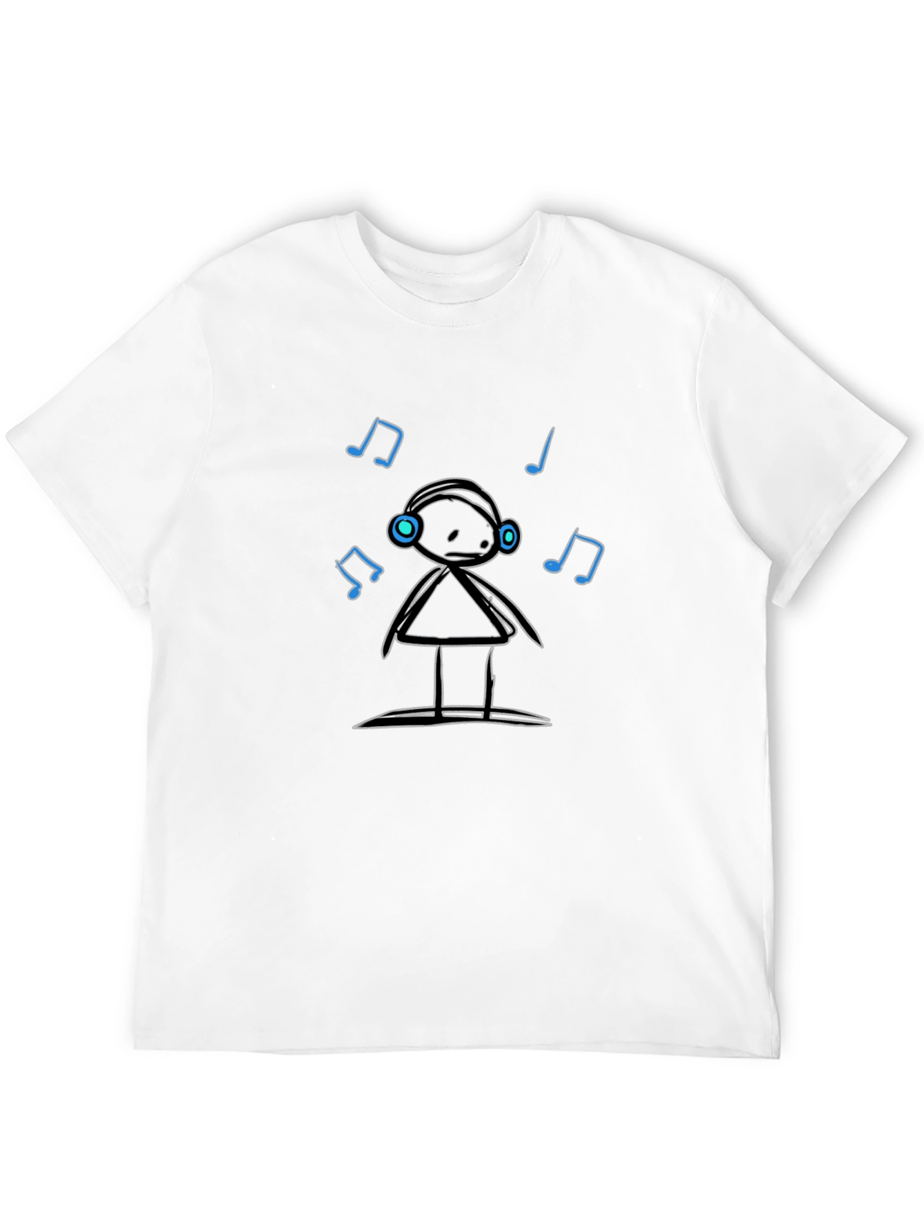 Musical Stick Figure Black T-Shirt
