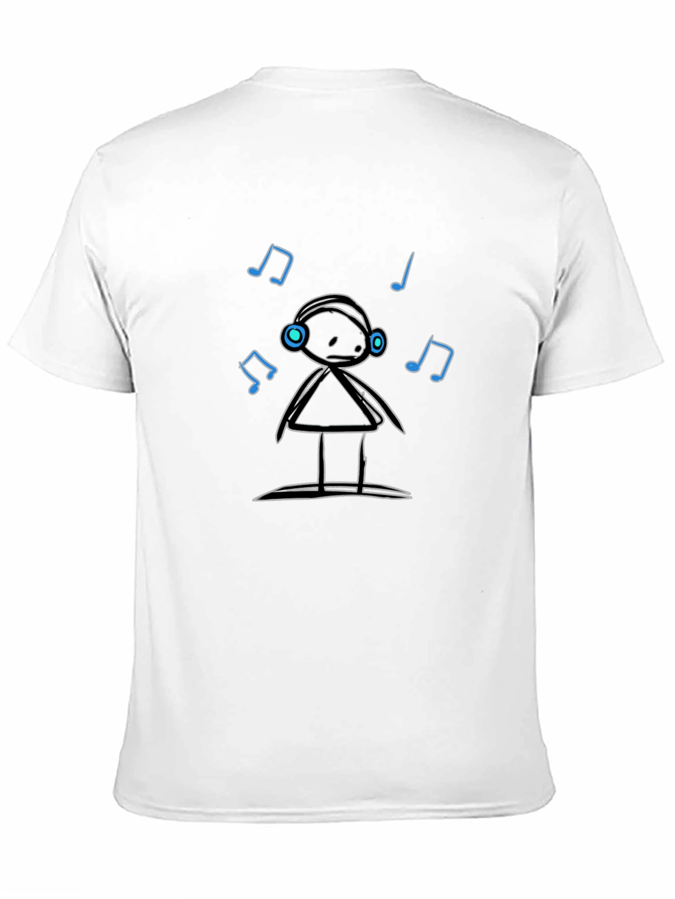 Musical Stick Figure Black T-Shirt