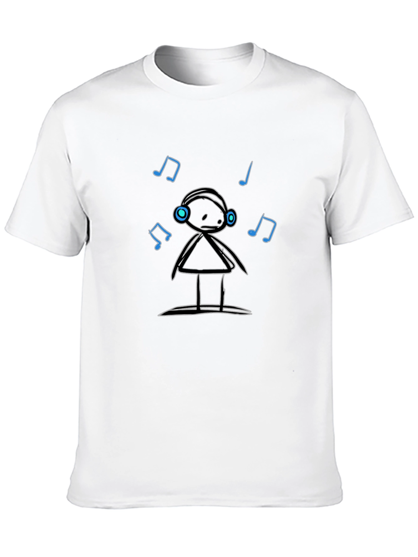 Musical Stick Figure Black T-Shirt