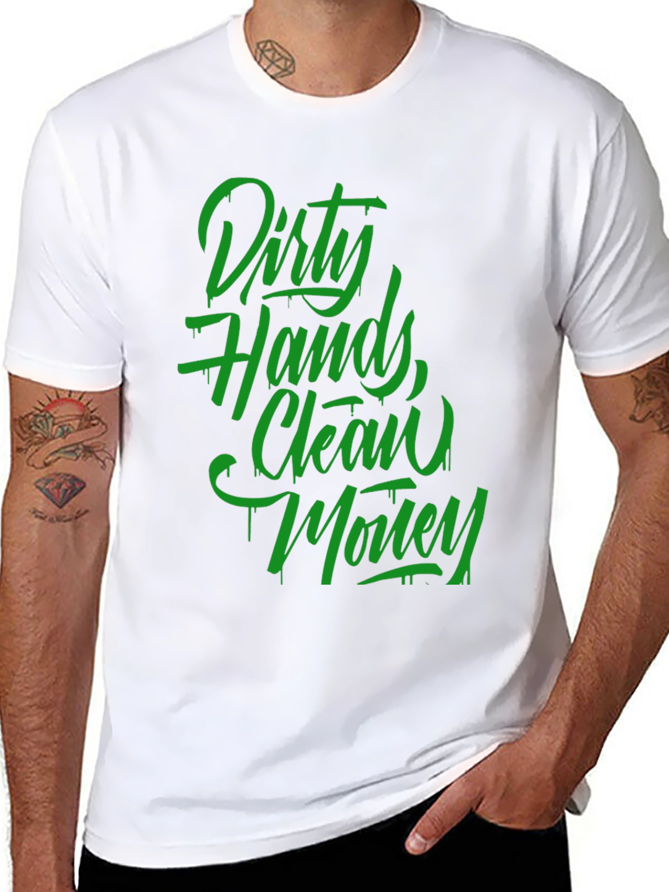 Dirty Hands Clean Money Graphic T-Shirt