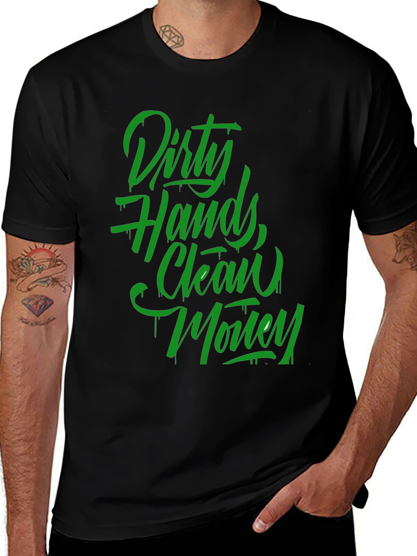 Dirty Hands Clean Money Graphic T-Shirt