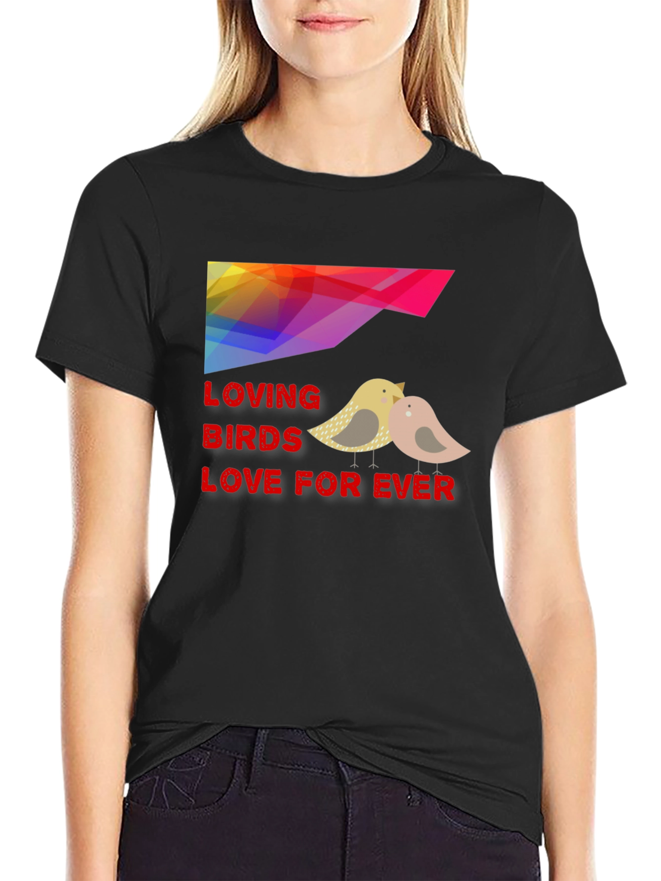 Loving Birds Graphic T-Shirt - Love Forever