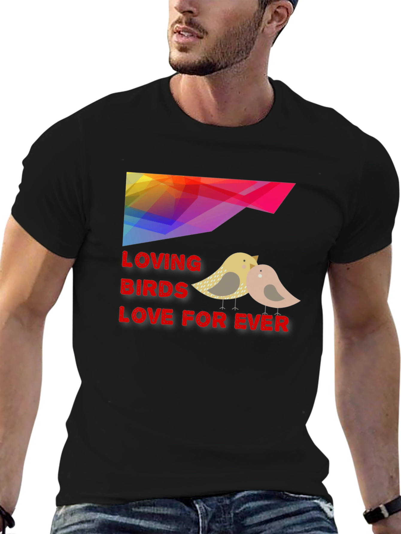 Loving Birds Graphic T-Shirt - Love Forever