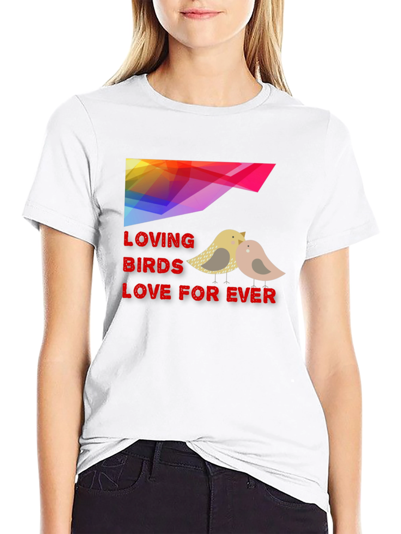 Loving Birds Graphic T-Shirt - Love Forever