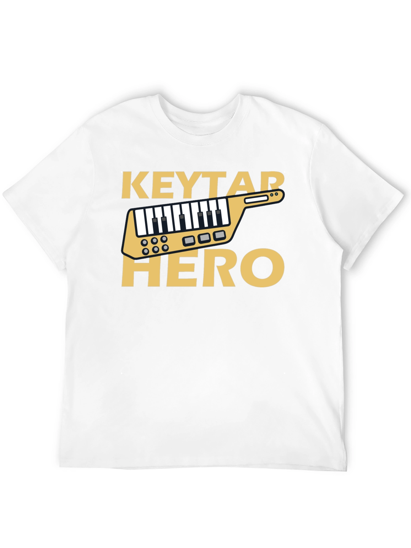 Keytar Hero Black T-Shirt - Music Inspired Design
