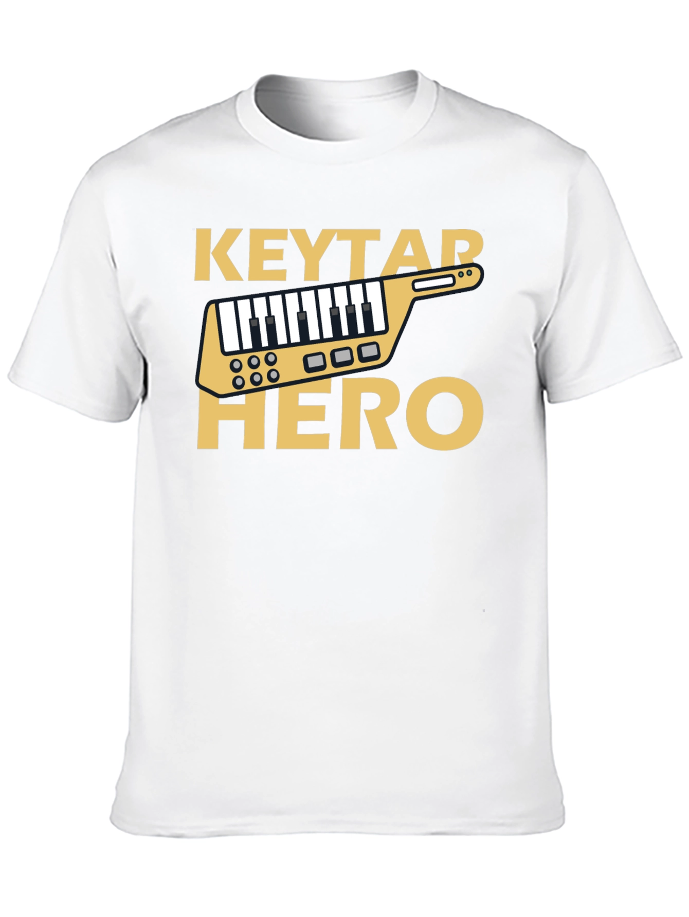 Keytar Hero Black T-Shirt - Music Inspired Design