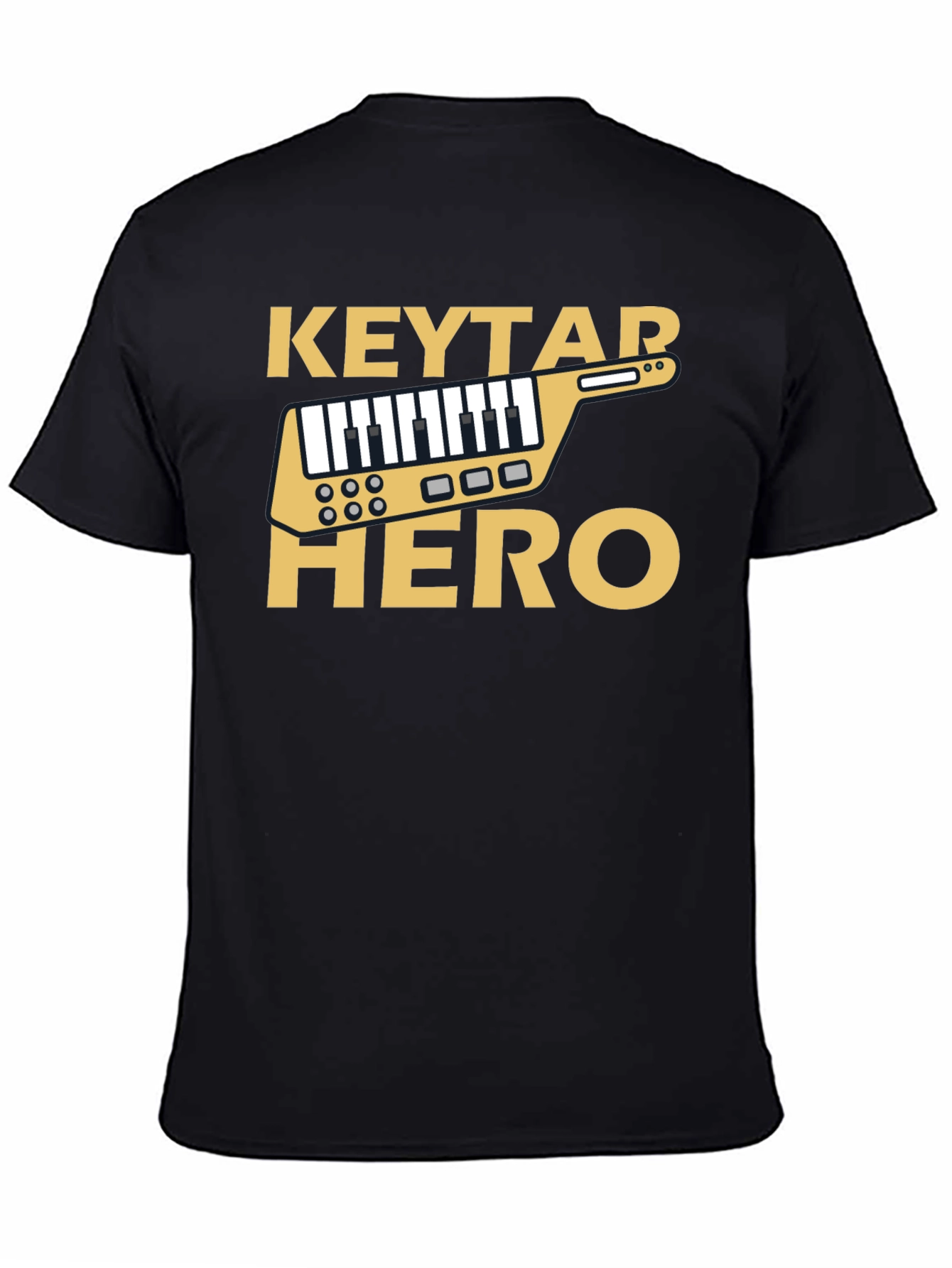 Keytar Hero Black T-Shirt - Music Inspired Design