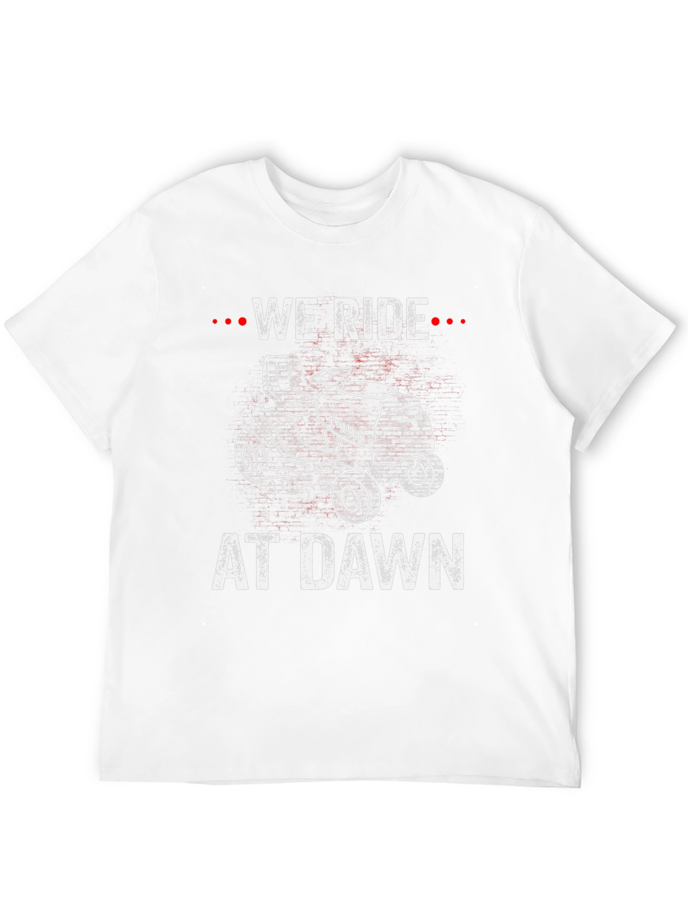 We Ride At Dawn Lawn Mower Graphic T-Shirt