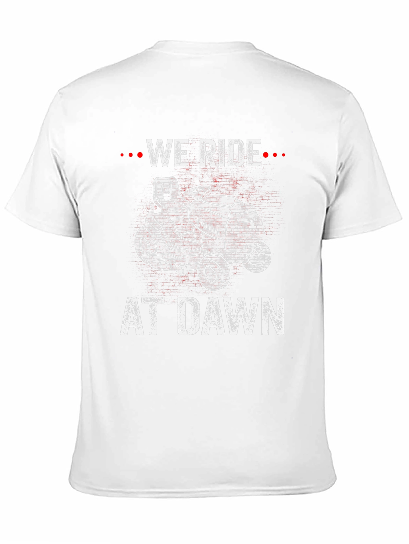 We Ride At Dawn Lawn Mower Graphic T-Shirt