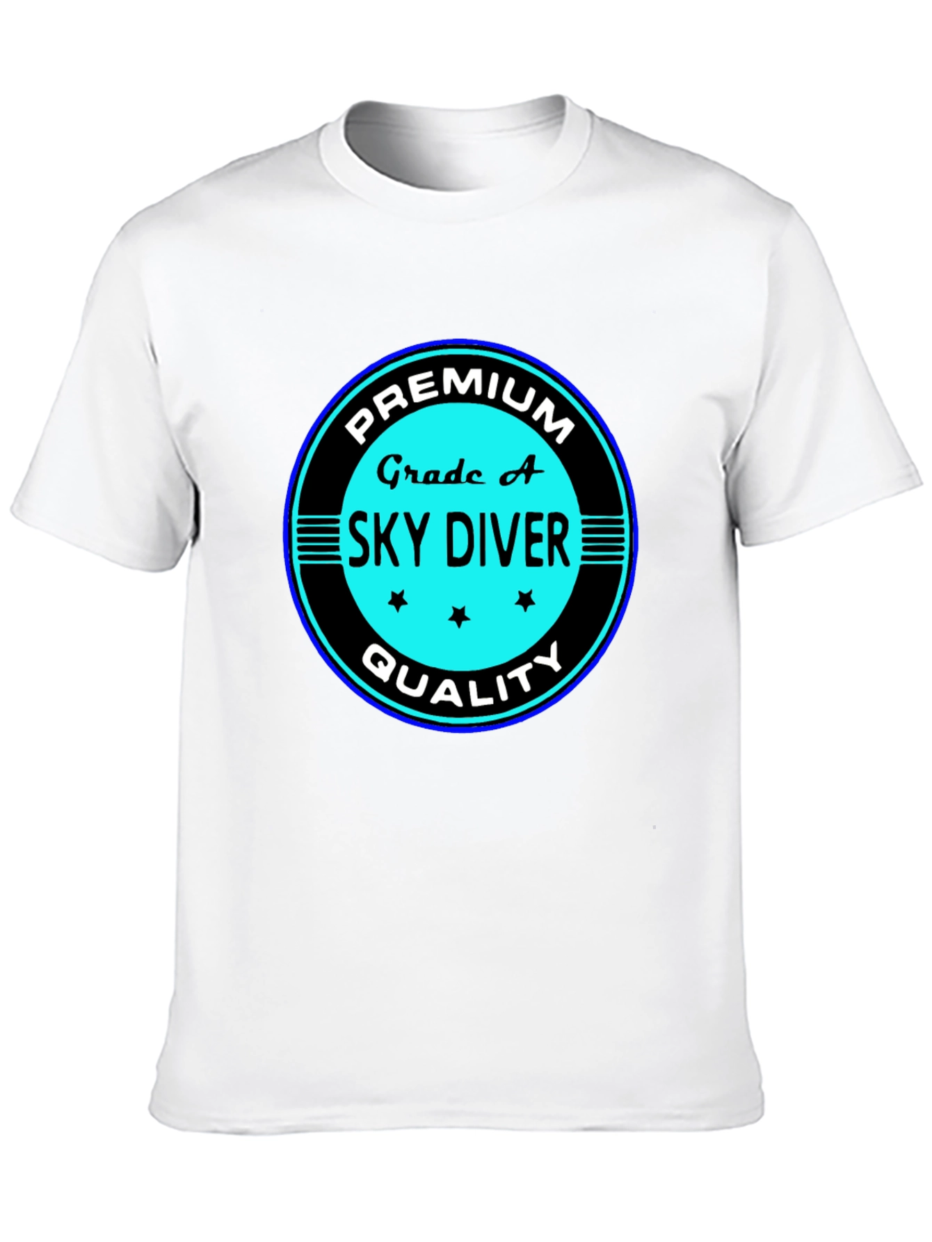 Premium Grade A Skydiver Black T-Shirt