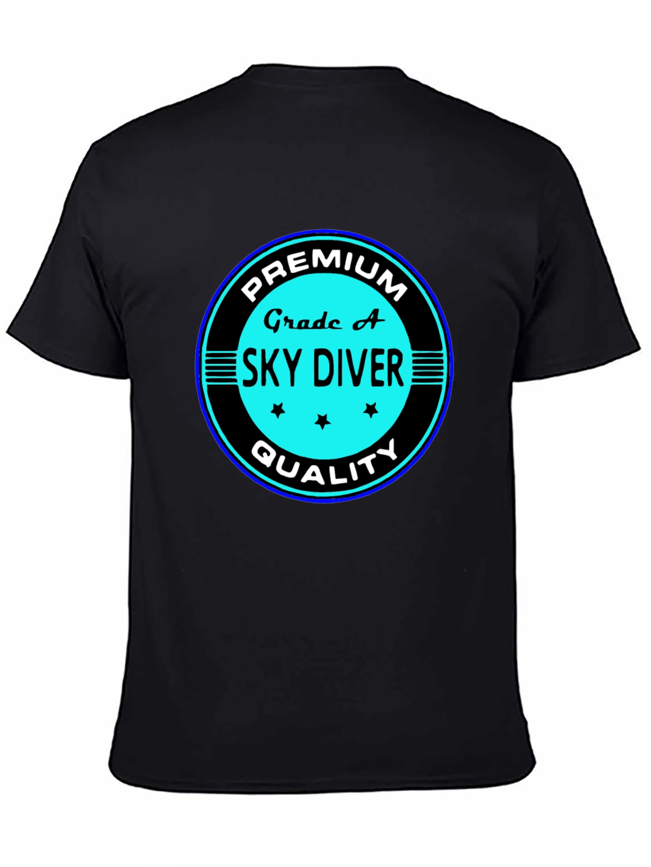 Premium Grade A Skydiver Black T-Shirt
