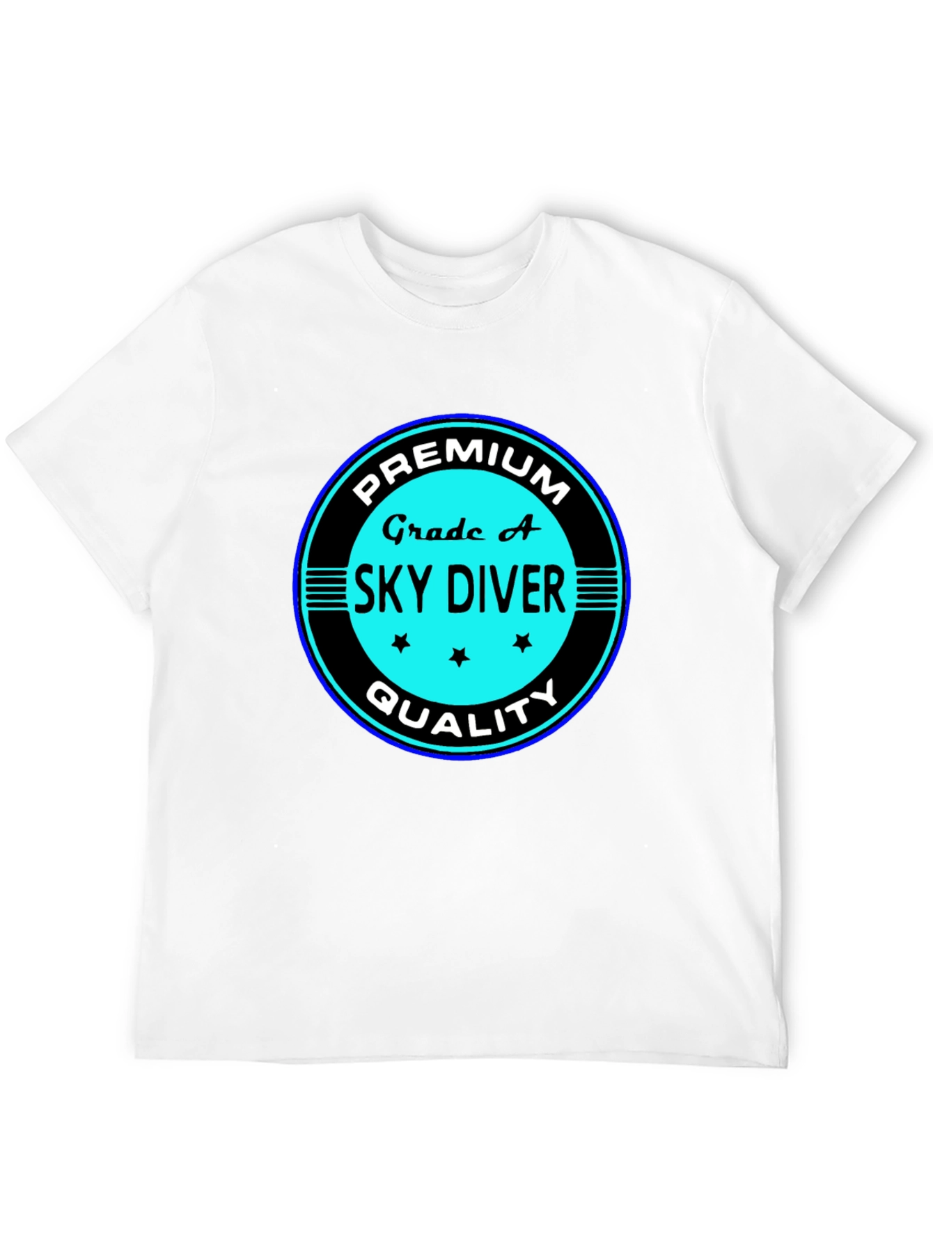 Premium Grade A Skydiver Black T-Shirt
