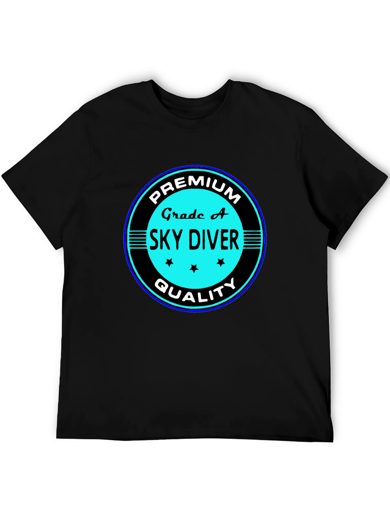 Premium Grade A Skydiver Black T-Shirt