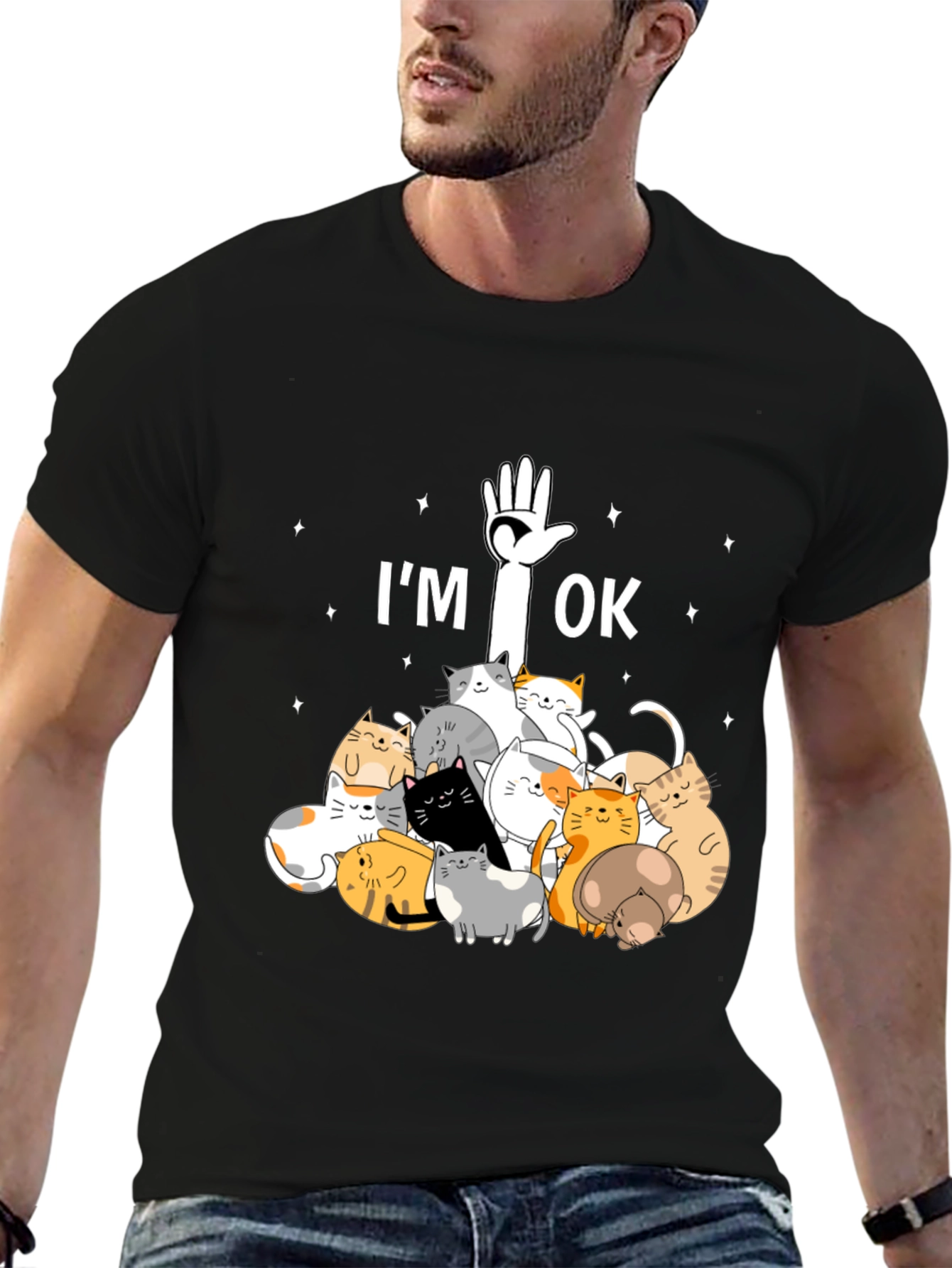 Im OK Cats T-Shirt Cute Graphic Tee