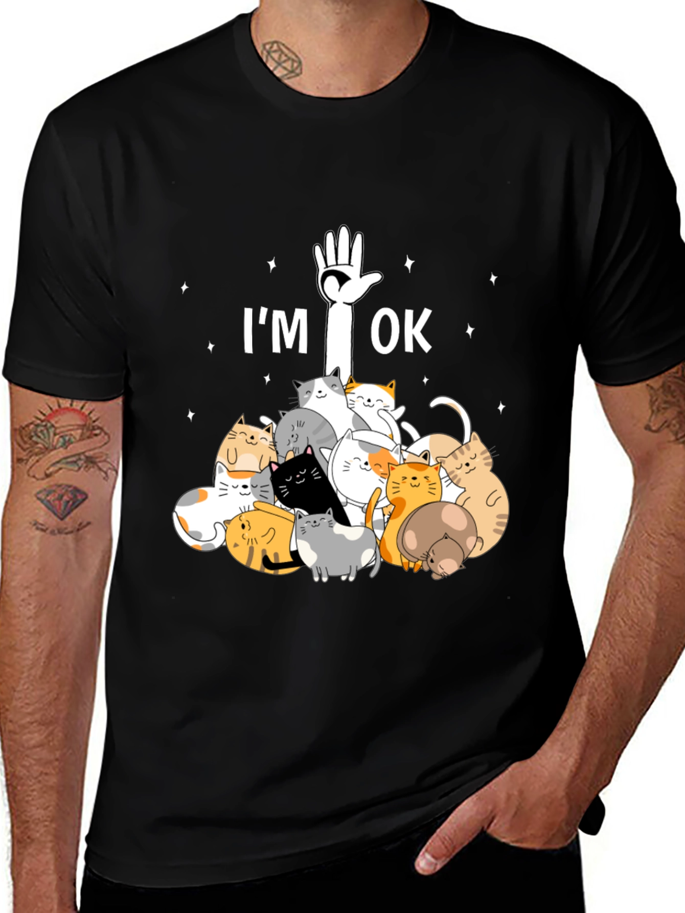 Im OK Cats T-Shirt Cute Graphic Tee