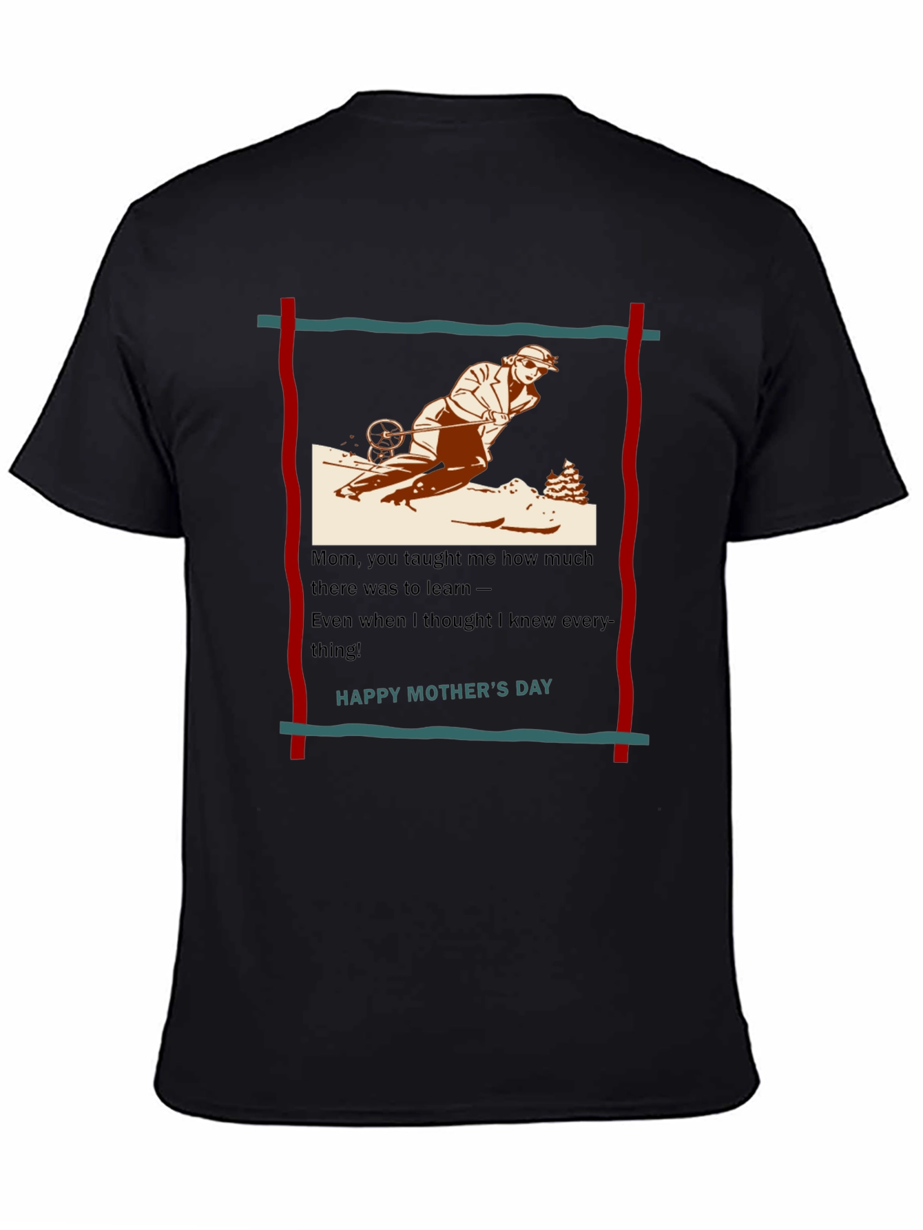 Skiing Mom T-Shirt - Happy Mothers Day Gift