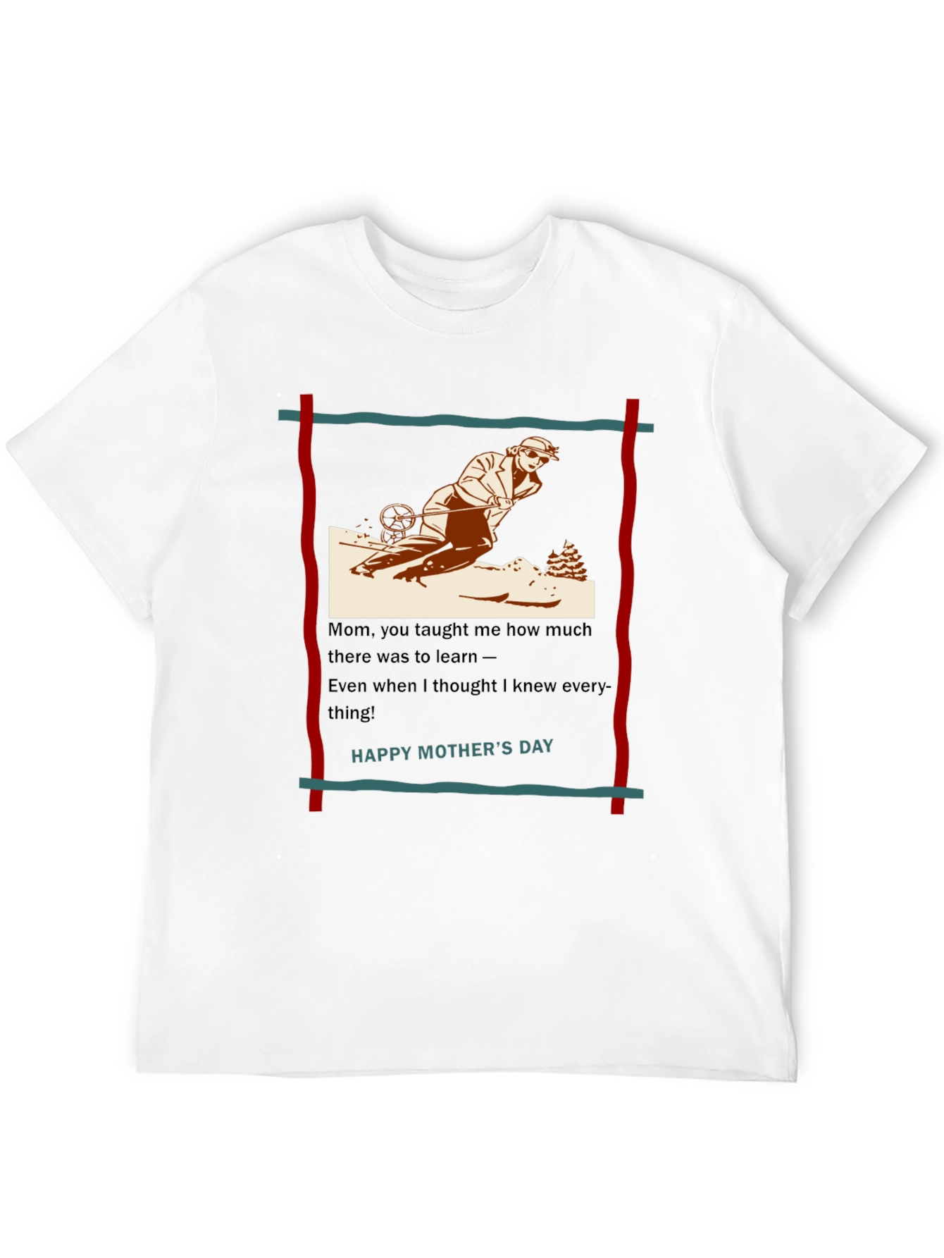 Skiing Mom T-Shirt - Happy Mothers Day Gift