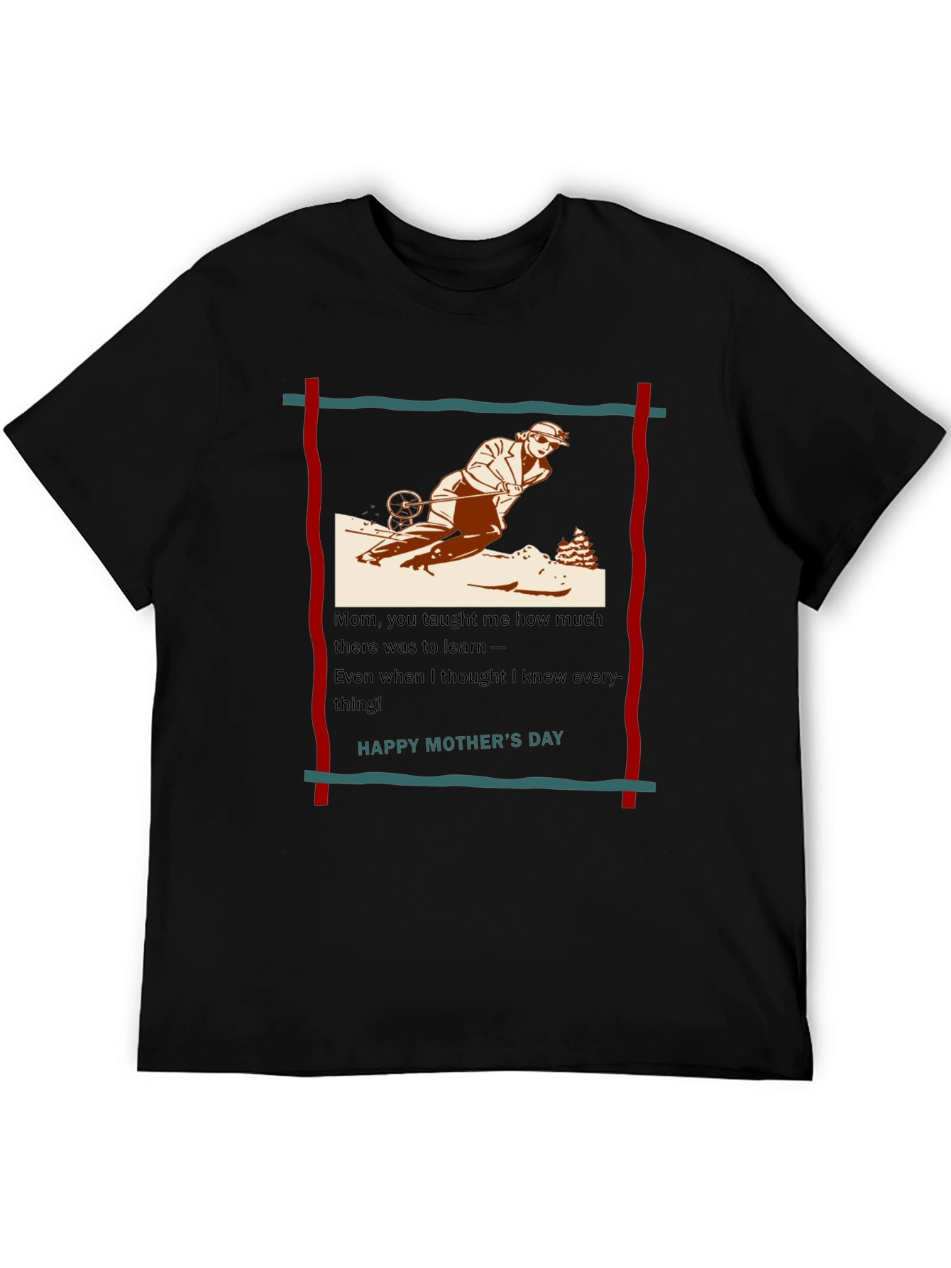 Skiing Mom T-Shirt - Happy Mothers Day Gift
