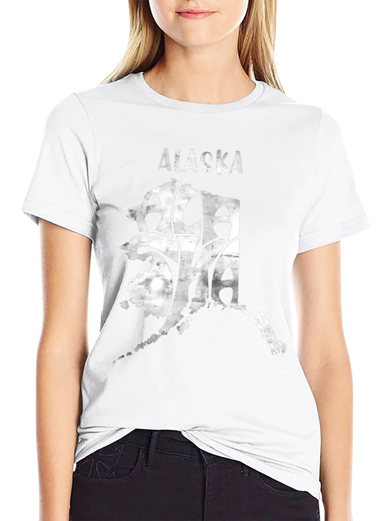 Alaska Graphic Tee - Black State Pride T-Shirt